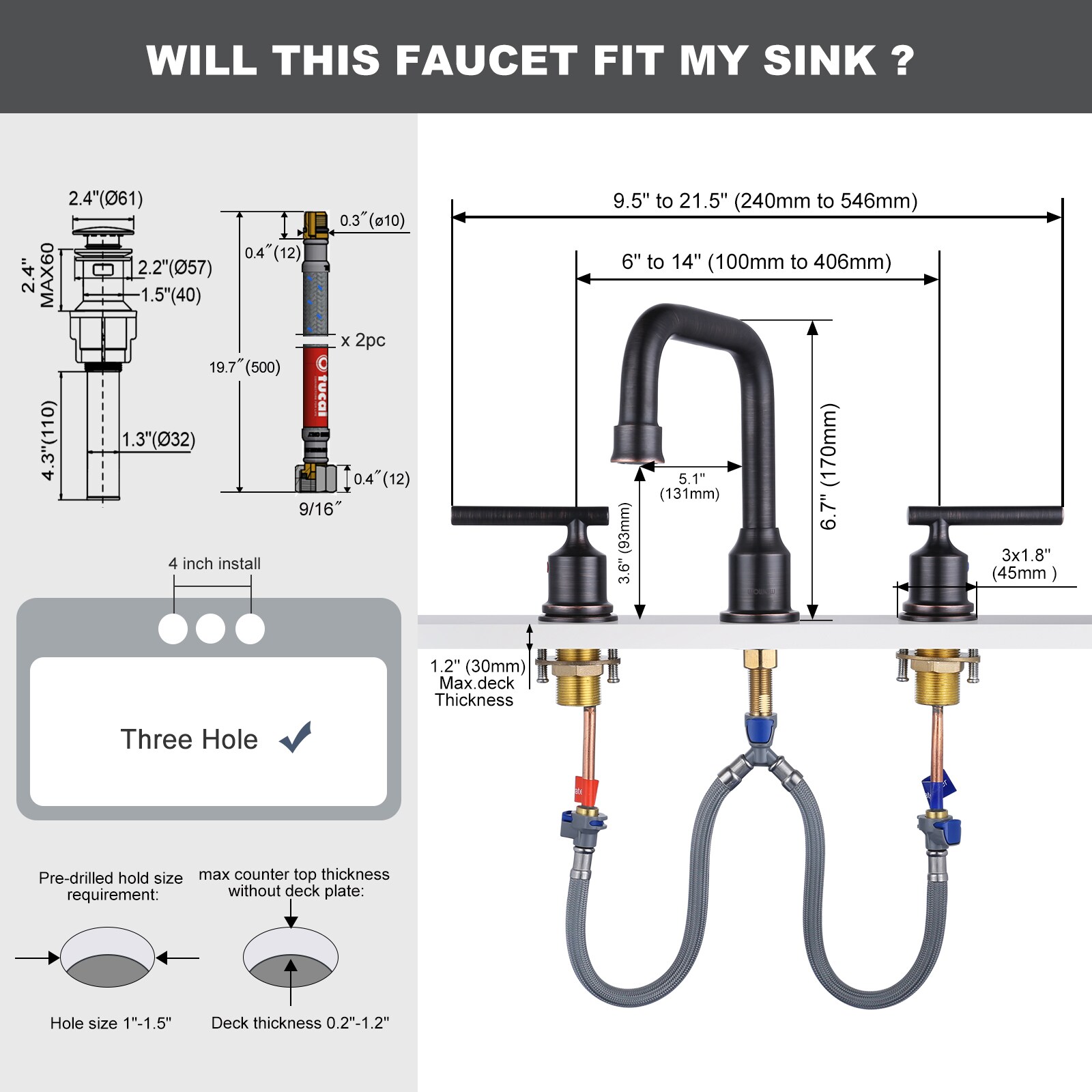 WOWOW 2320300RB-LW Lavatory-Faucets - View #6