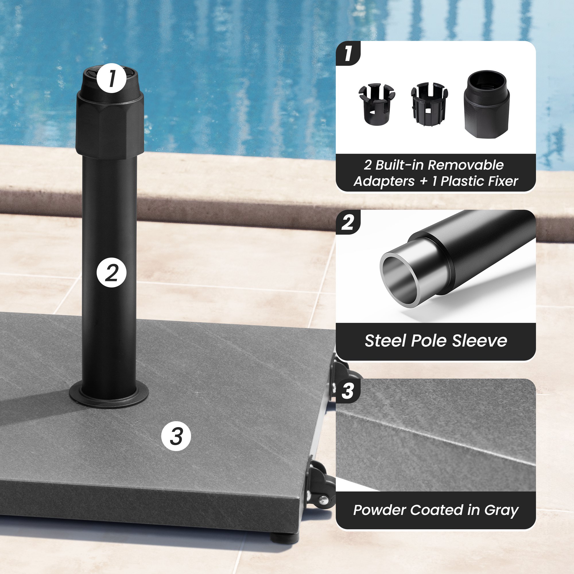 Crestlive Products CL-UB023GRY Umbrella-Bases - View #8