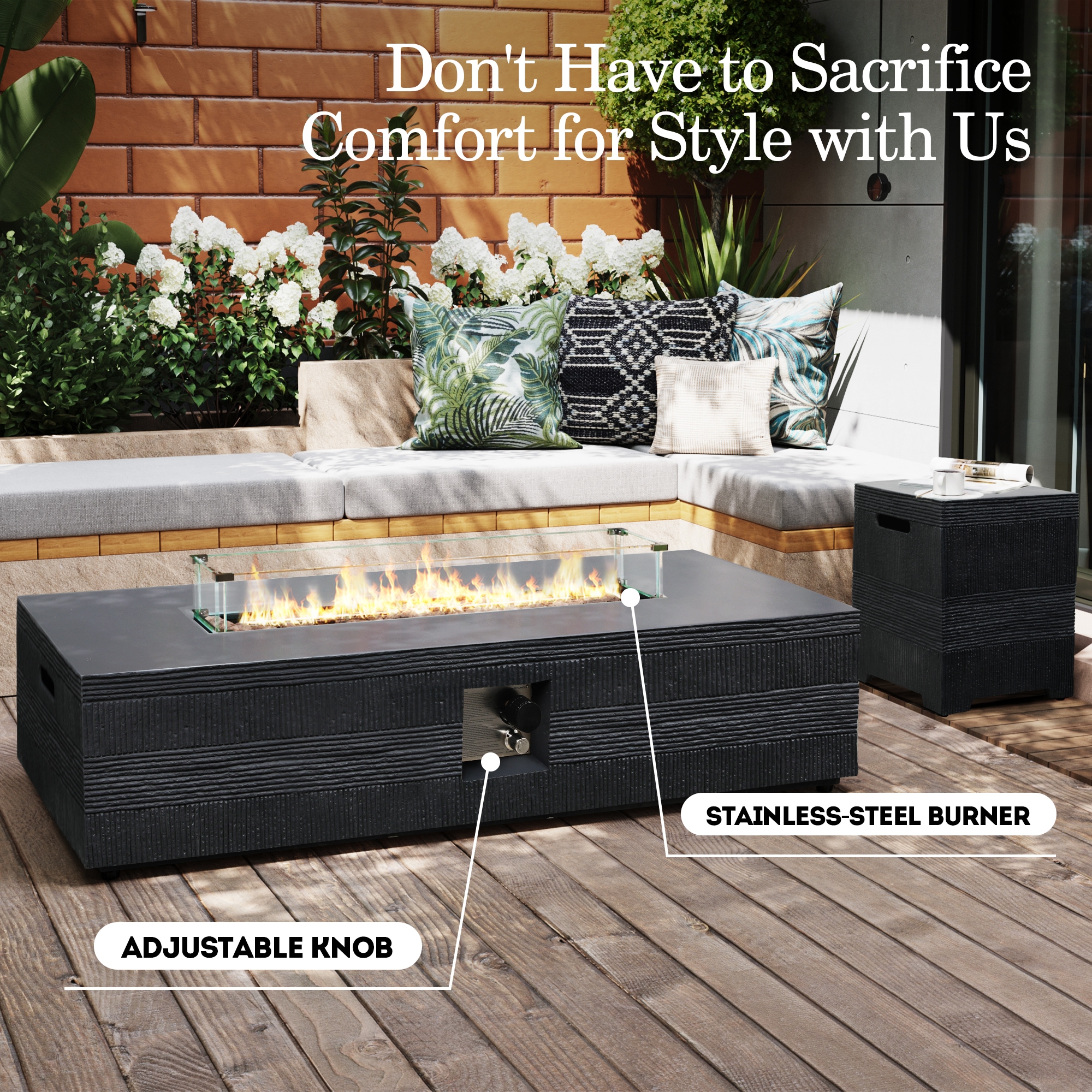 UPHA PL-56M-DK-W Outdoor-Gas-Firepits - View #6