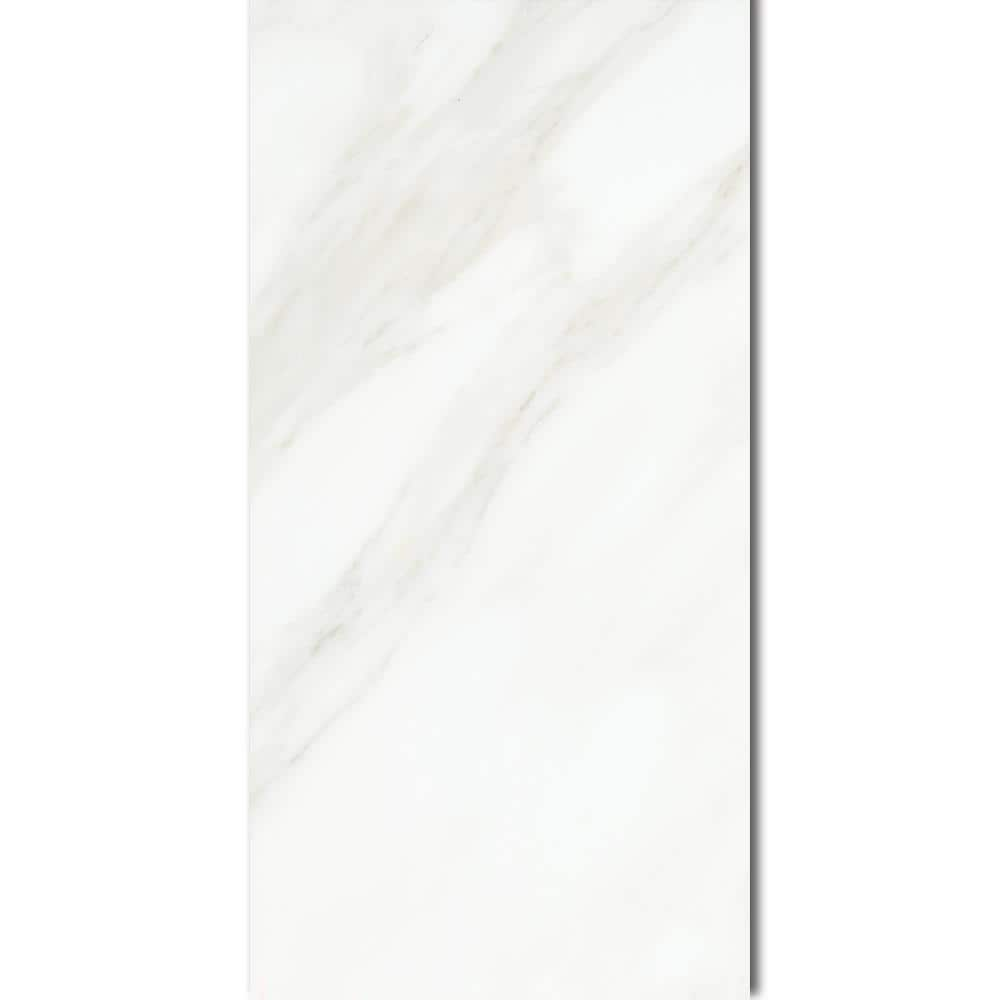 American Olean (Sample) Mirasol Carrara 6-in x 6-in Glazed Porcelain ...