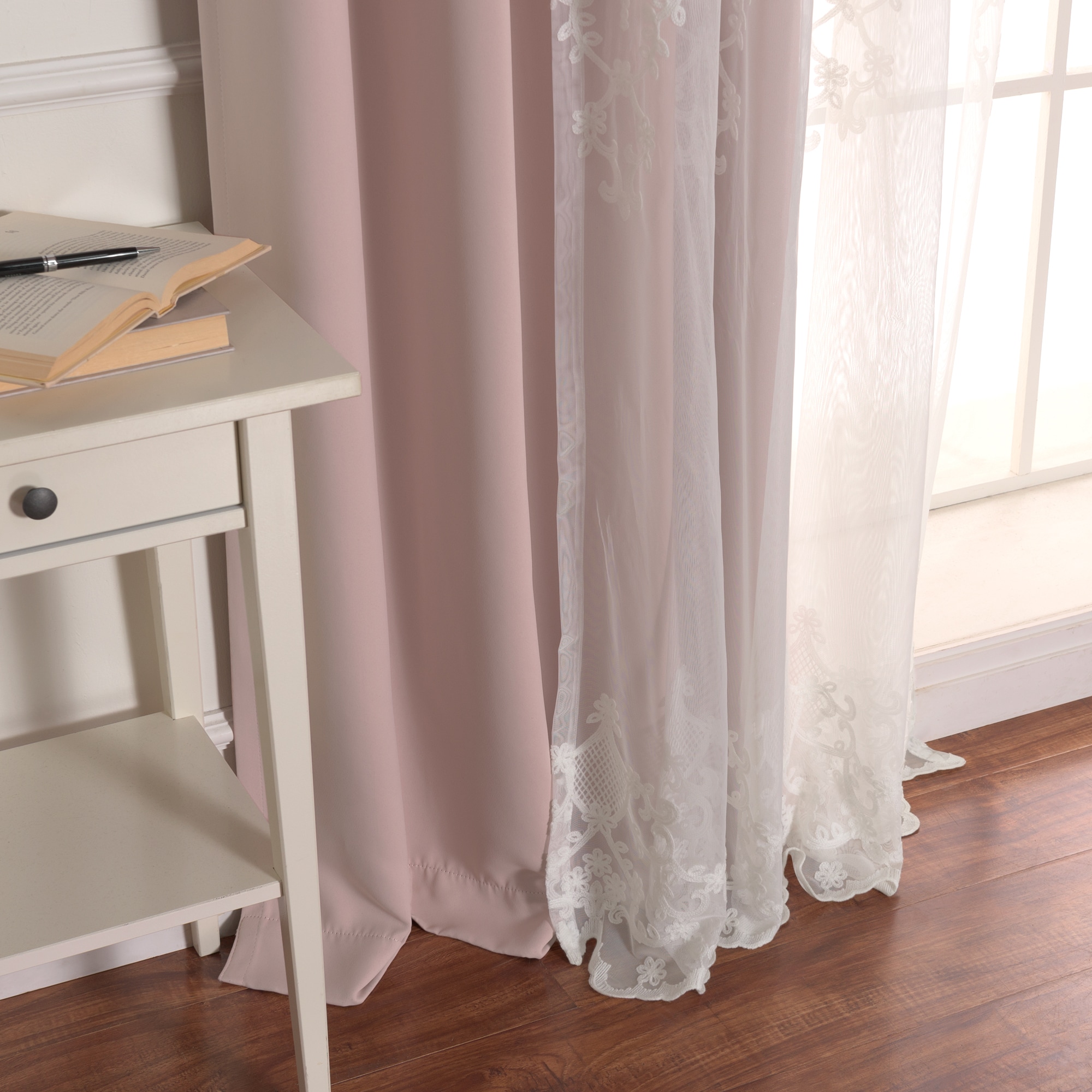 Best Home Fashion MM-DAMAS-84-DUSTYPK curtains - View #5