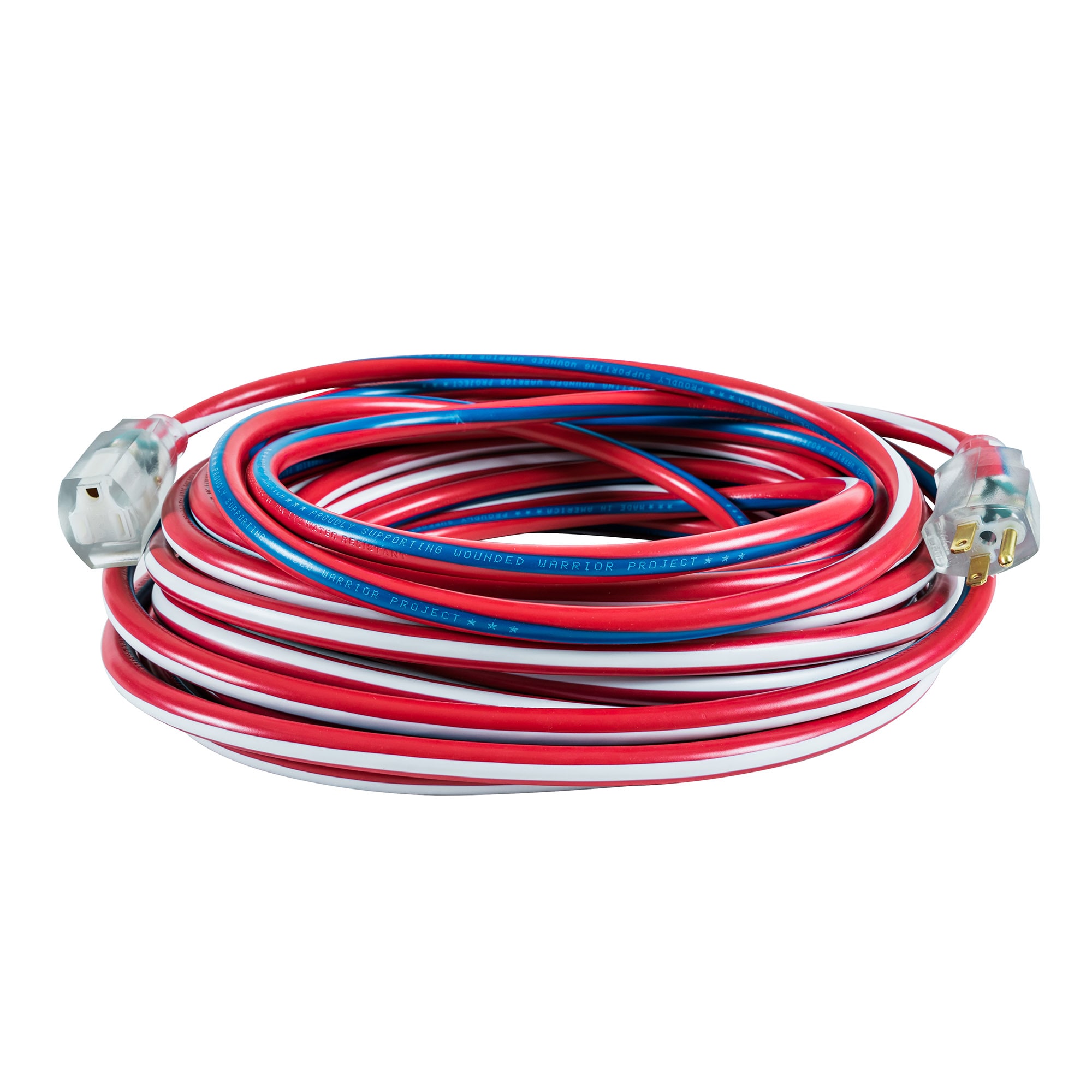 Southwire 12/3 25' SJTW R/W/B Lighted End Extension Cord - 2547SWUSA1