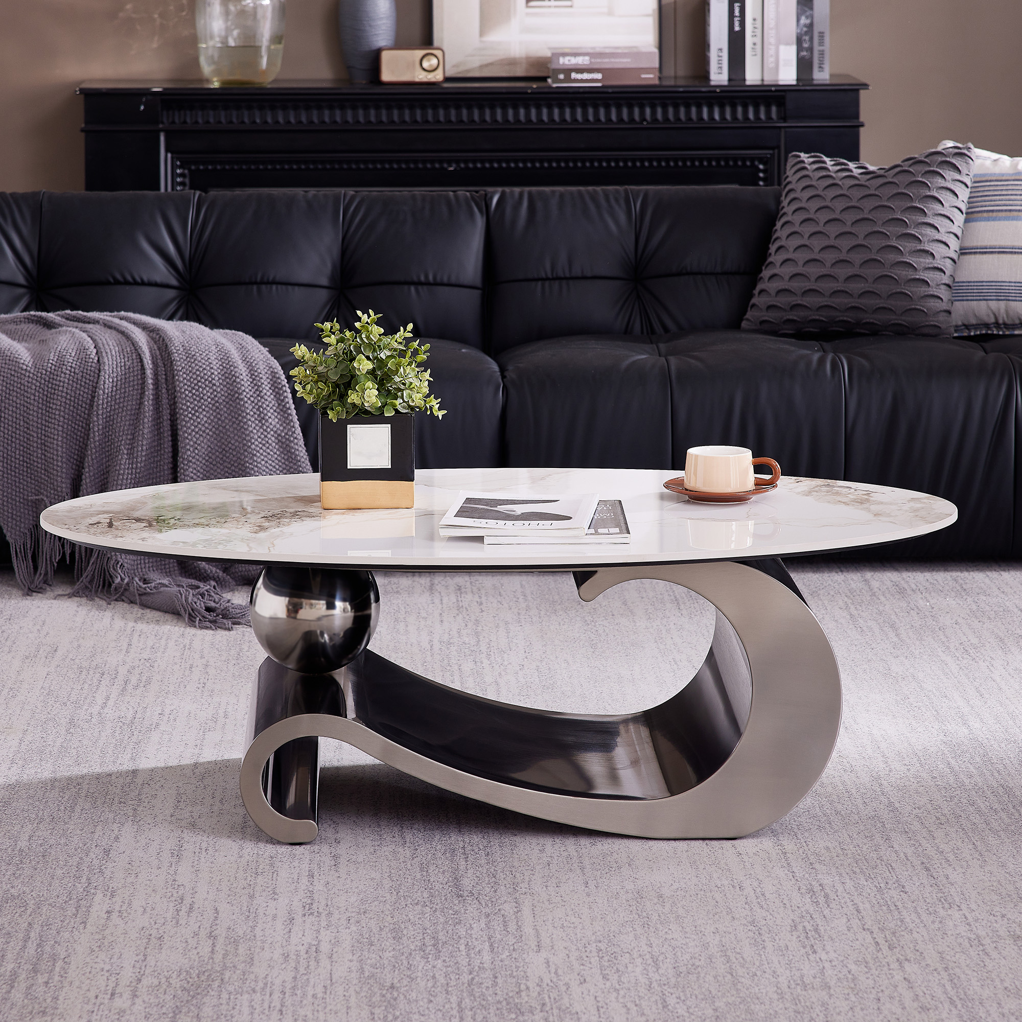 Oizaye YL-910GRAY Coffee-Tables - View #4