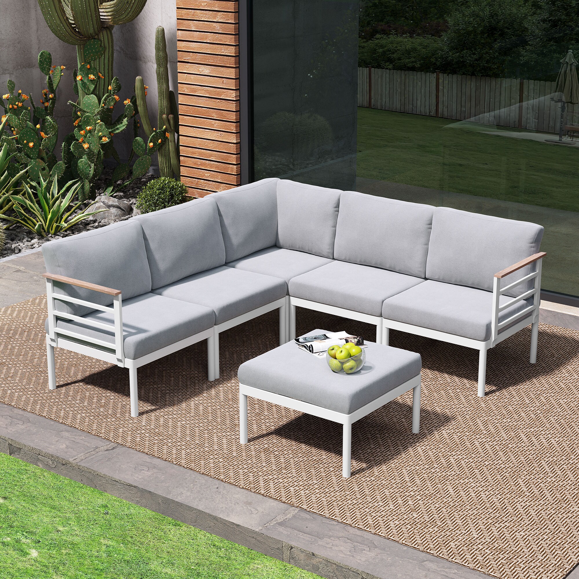 Crestlive Products CL-SF009LGY-6 Patio-Sofas-Daybeds - View #3