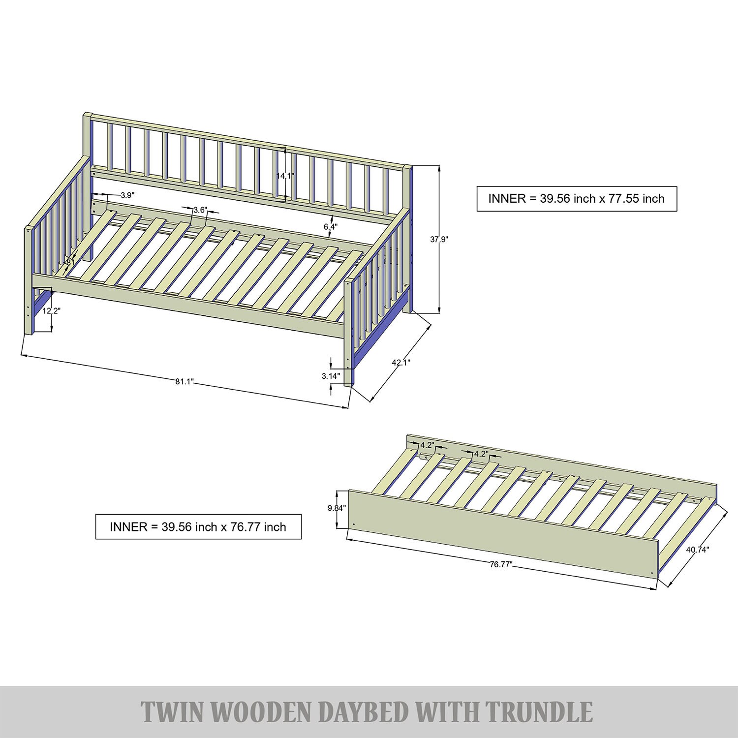 ChaletPosh C221TT-WN-WD beds - View #10