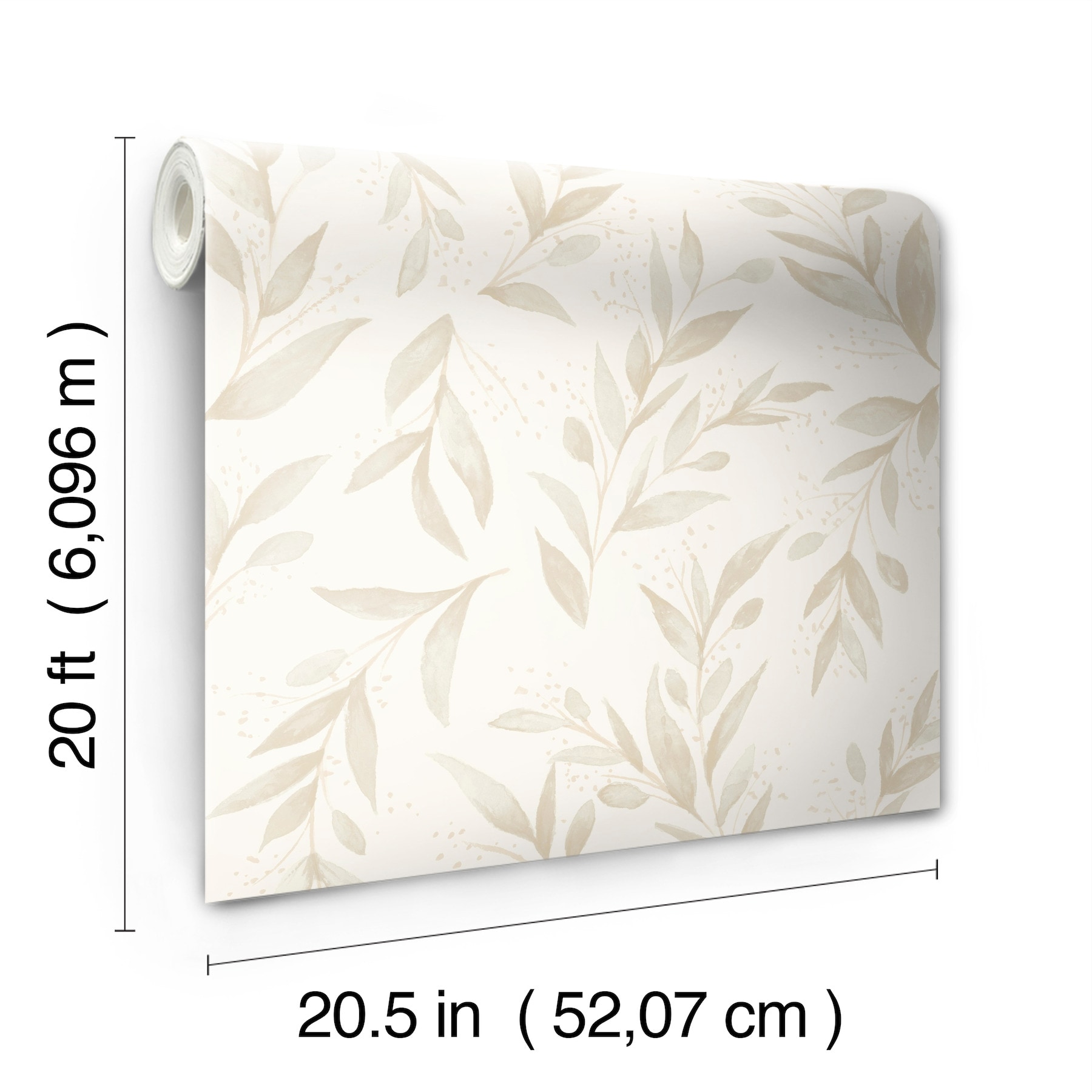 York Wallcoverings Beige Magnolia Home Olive Branch Peel and Stick ...