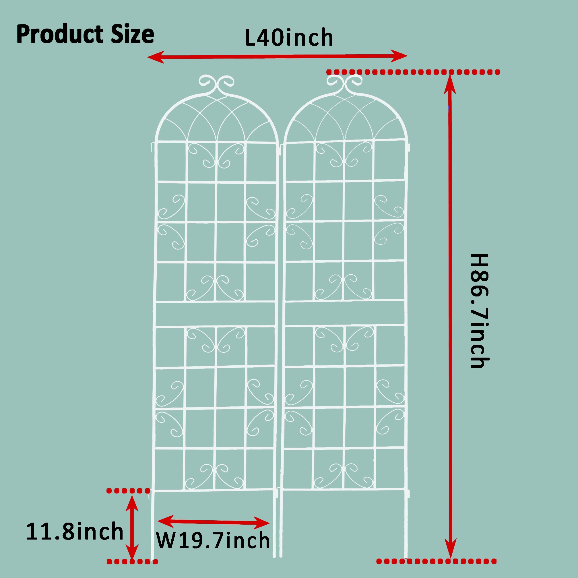 Kahomvis GDLIFE-QPT2-502 Garden-Trellis - View #3