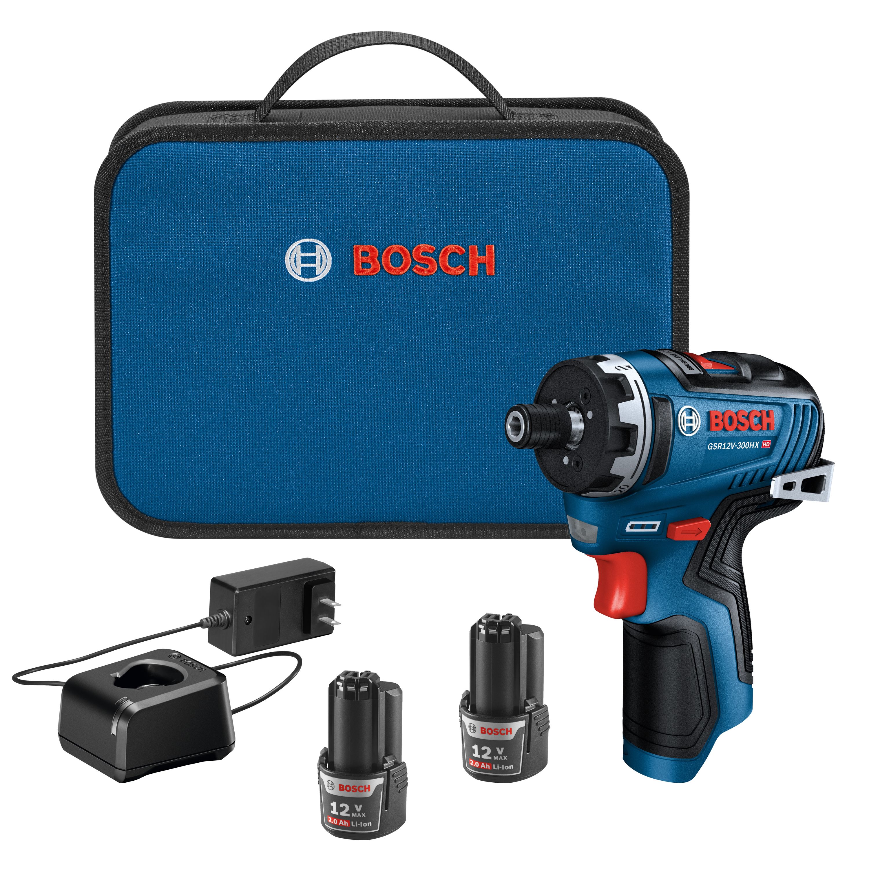 AABTools  Bosch GSR 120-LI KIT 12V 2x 2.0 Ah Cordless Professional Drill  Driver 10mm