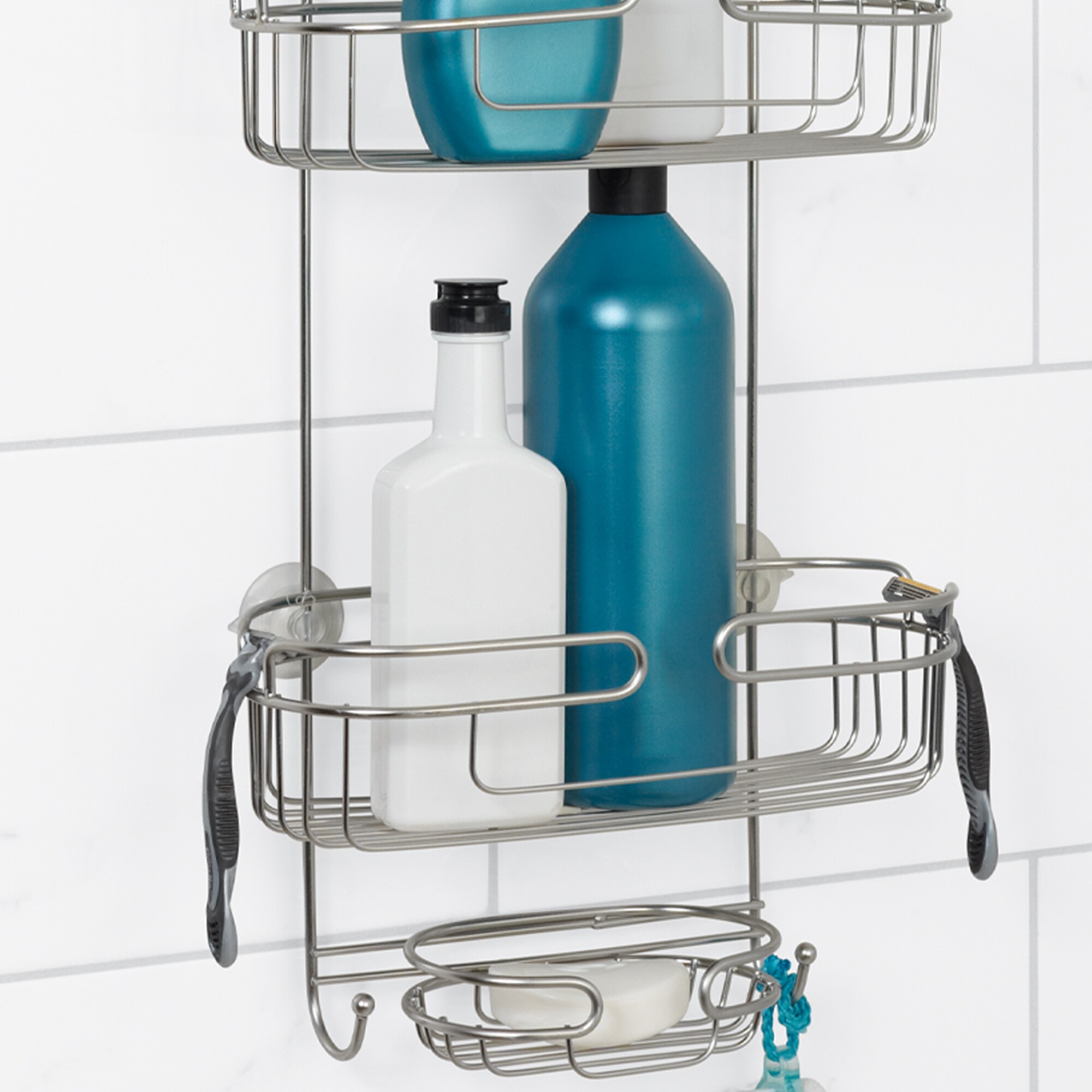 Zenith Over-The-Shower Caddy, Chrome, Large