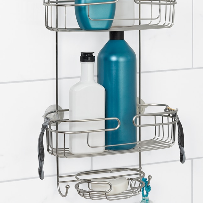 Zenith Stainless Steel Stainless Steel 3-Shelf Hanging Shower Caddy 11.5-in  x 4.88-in x 25.25-in in the Bathtub & Shower Caddies department at