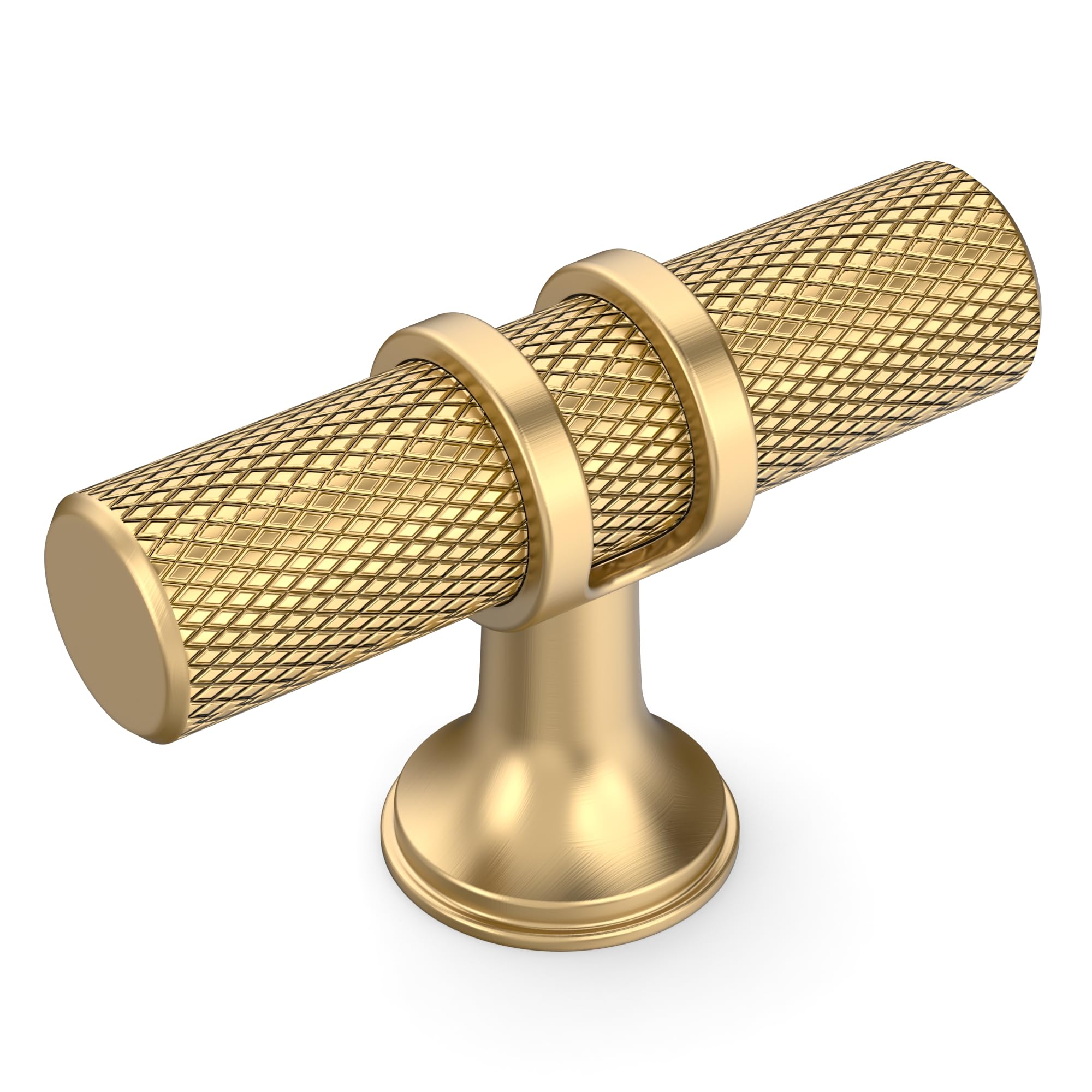 KHKFY - 10 Pack Champagne Bronze Drawer Pulls 2 Inch Length Single Hole T Bar Cabinet Knobs for ...