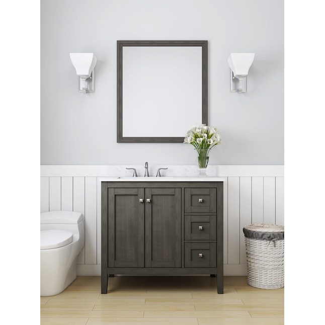 Undermount Single Sink Bathroom Vanity, 36 Wide Bathroom Vanity With Top