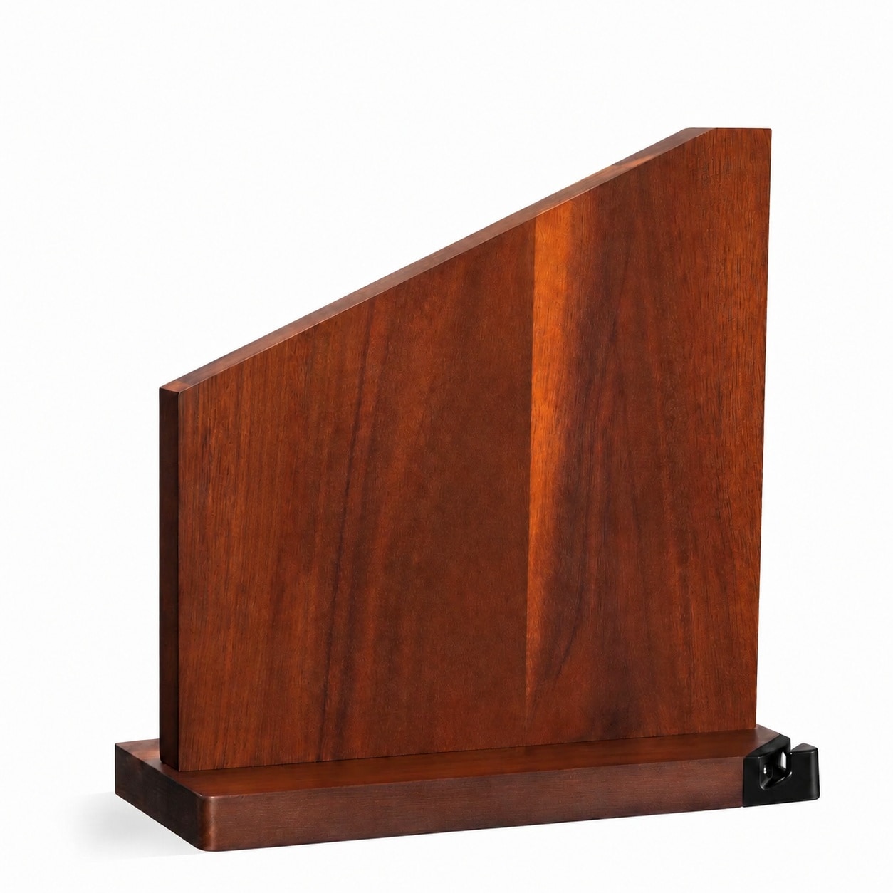 Aoibox  Acacia Wood Double Sided N45 Neodymium Magnetic Knife Block with Built in Sharpener Dark Wood Finish