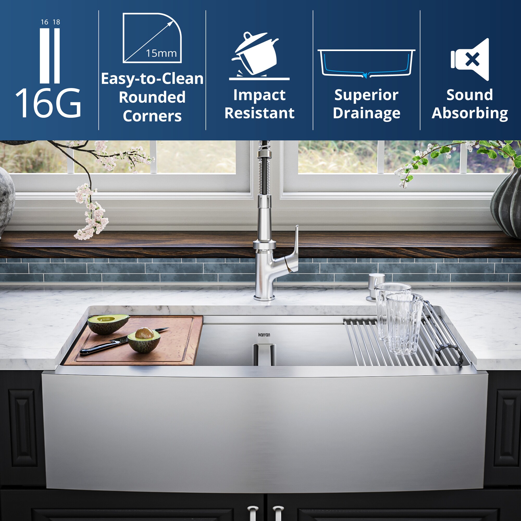Karran WSA-48-PK1 Kitchen-Sinks - View #6
