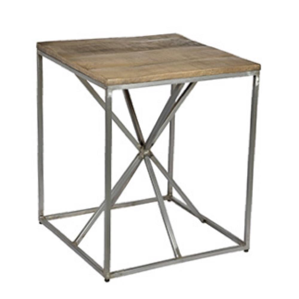 Crestview Collection Crestview Natural Iron Wood Modern End Table At 