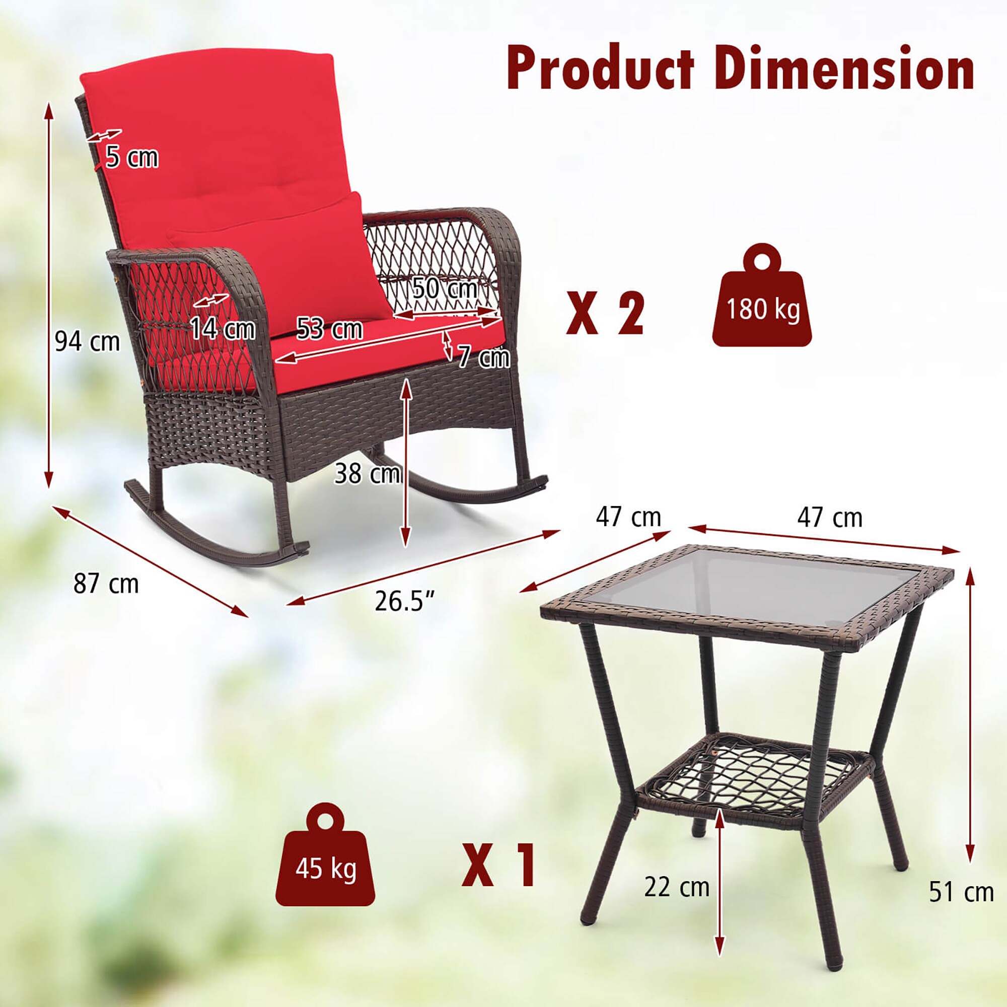 Costway HCST03506 Patio-Dining-Sets - View #2