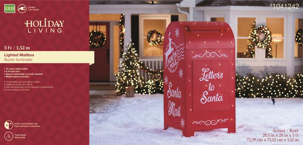 New Hearth & Hand Painted Metal 'Letters To Santa' Mailbox Bronze  8.5x5.5x8 - Helia Beer Co