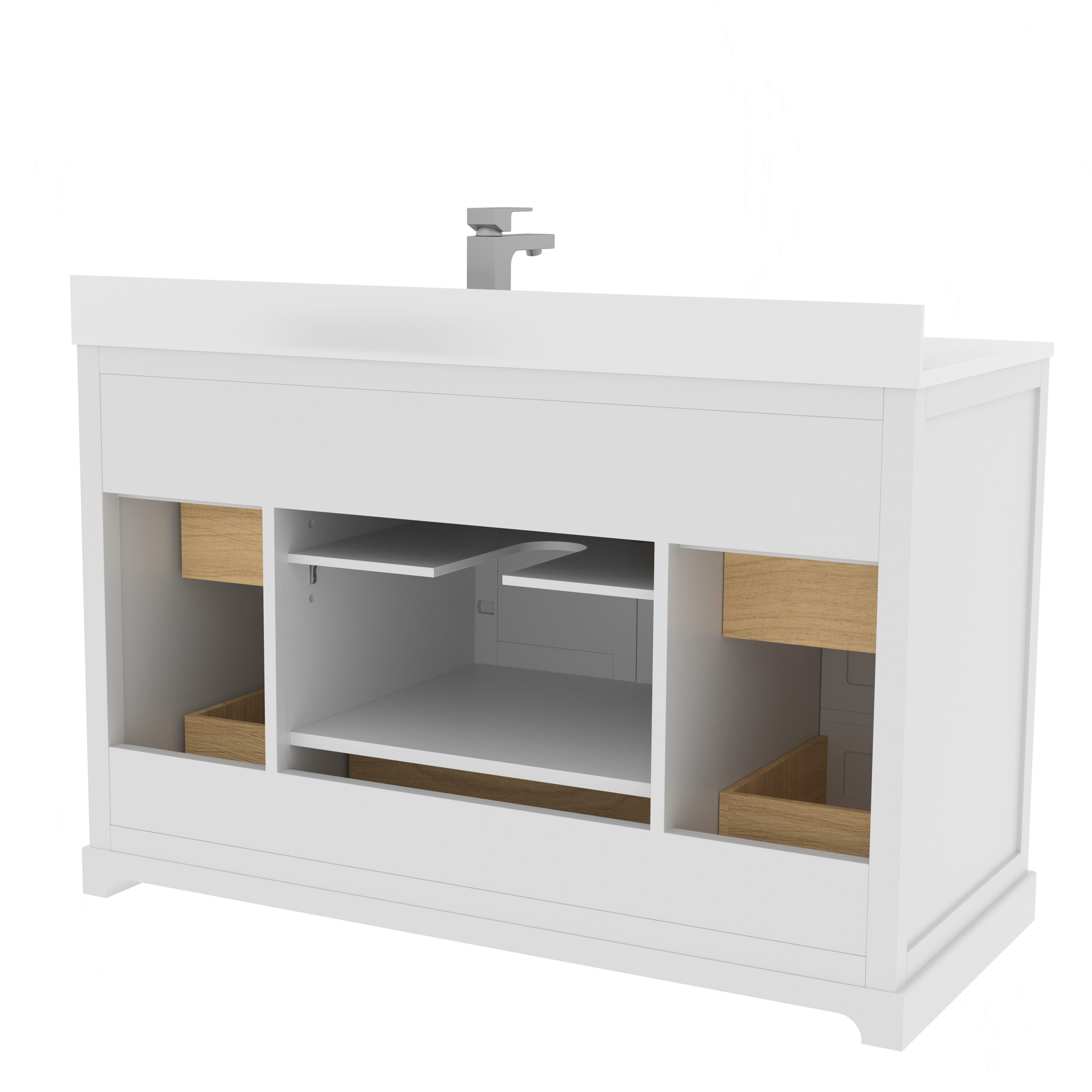 Ayna Decors AVM48WH3022 Bath-Vanity-Combo - View #6
