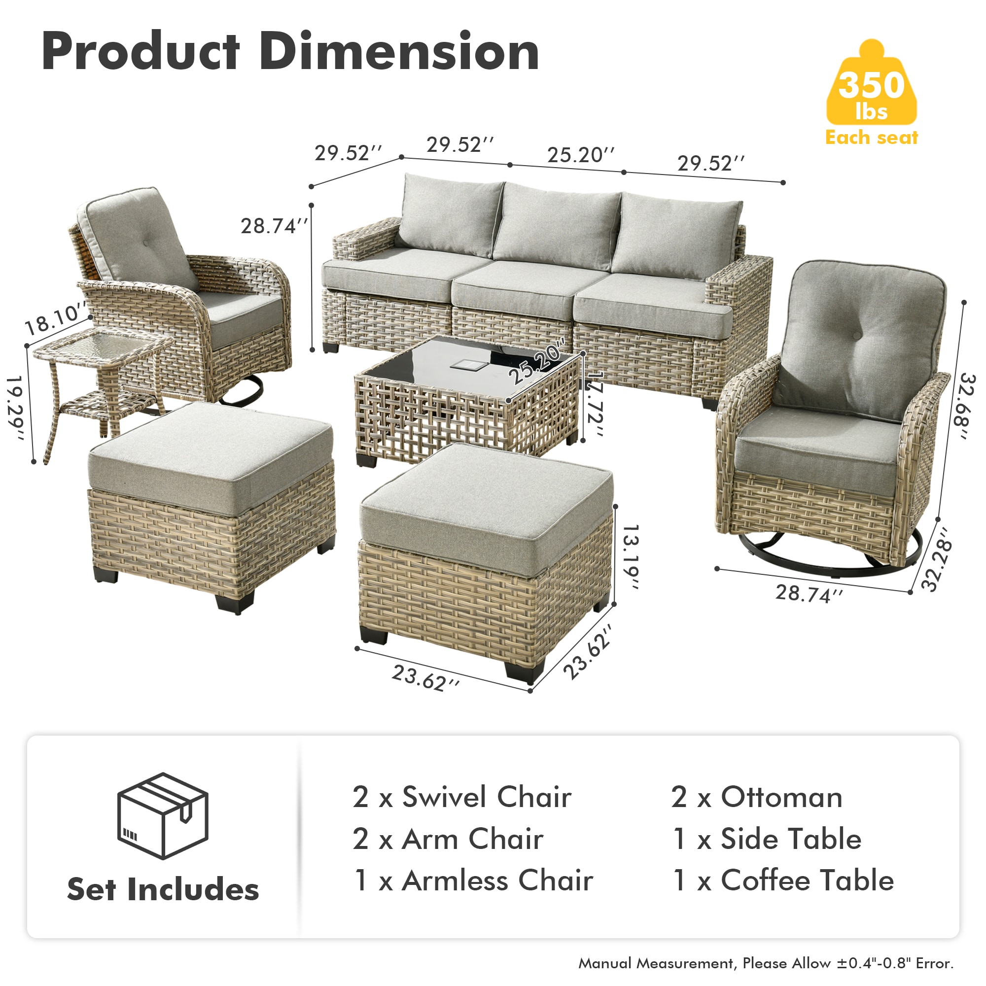 XIZZI XITBS2073-VNCRC Patio-Conversation-Sets - View #9