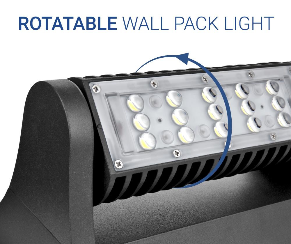 Hyperikon 5400-Lumen 40-Watt Black LED Wall Pack Light in the Wall Pack ...