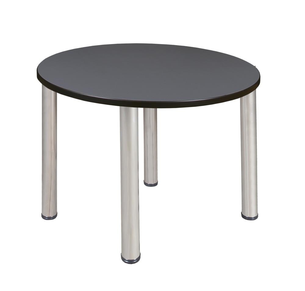Regency TB42RNDGYBPCM Breakroom Gray 4-Person Training Table (42-in W x 29-in H)