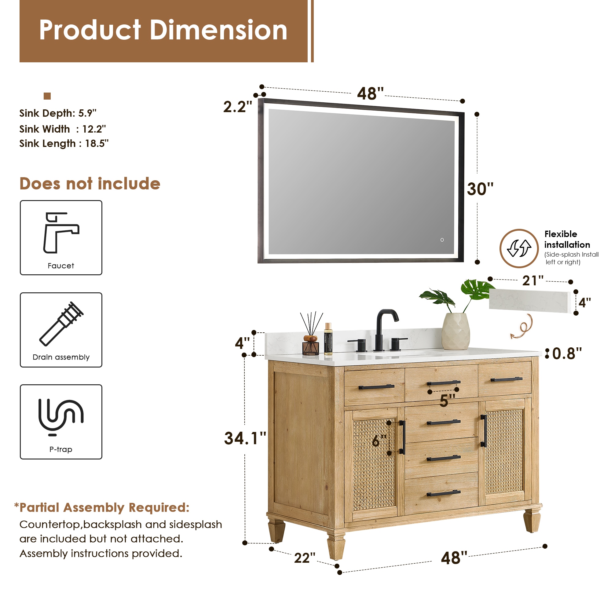Altair 571048-WF-GW Bath-Vanity-Combo - View #11