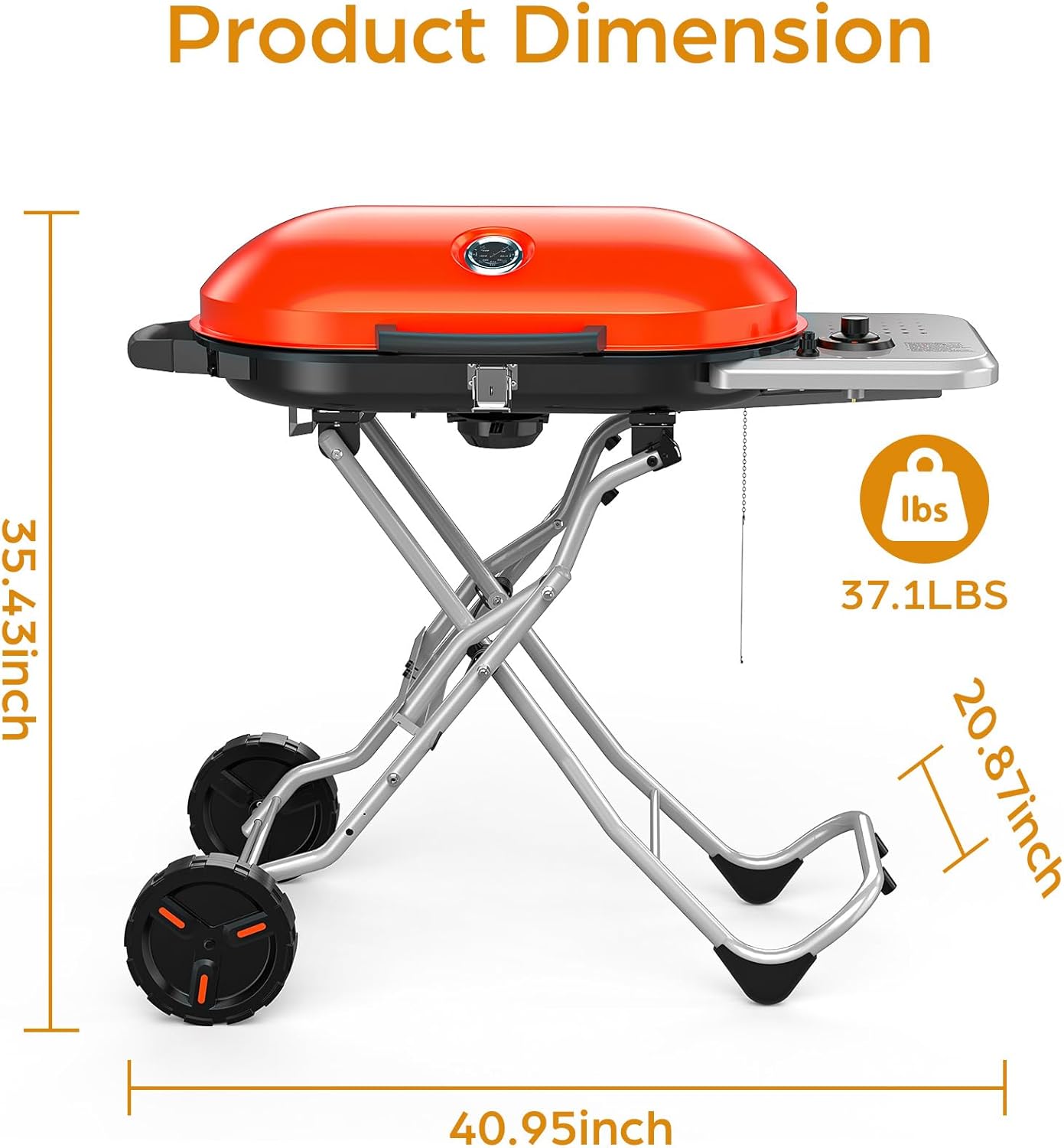 Antarctic Star G8401-ORANGE Gas-Grill - View #7