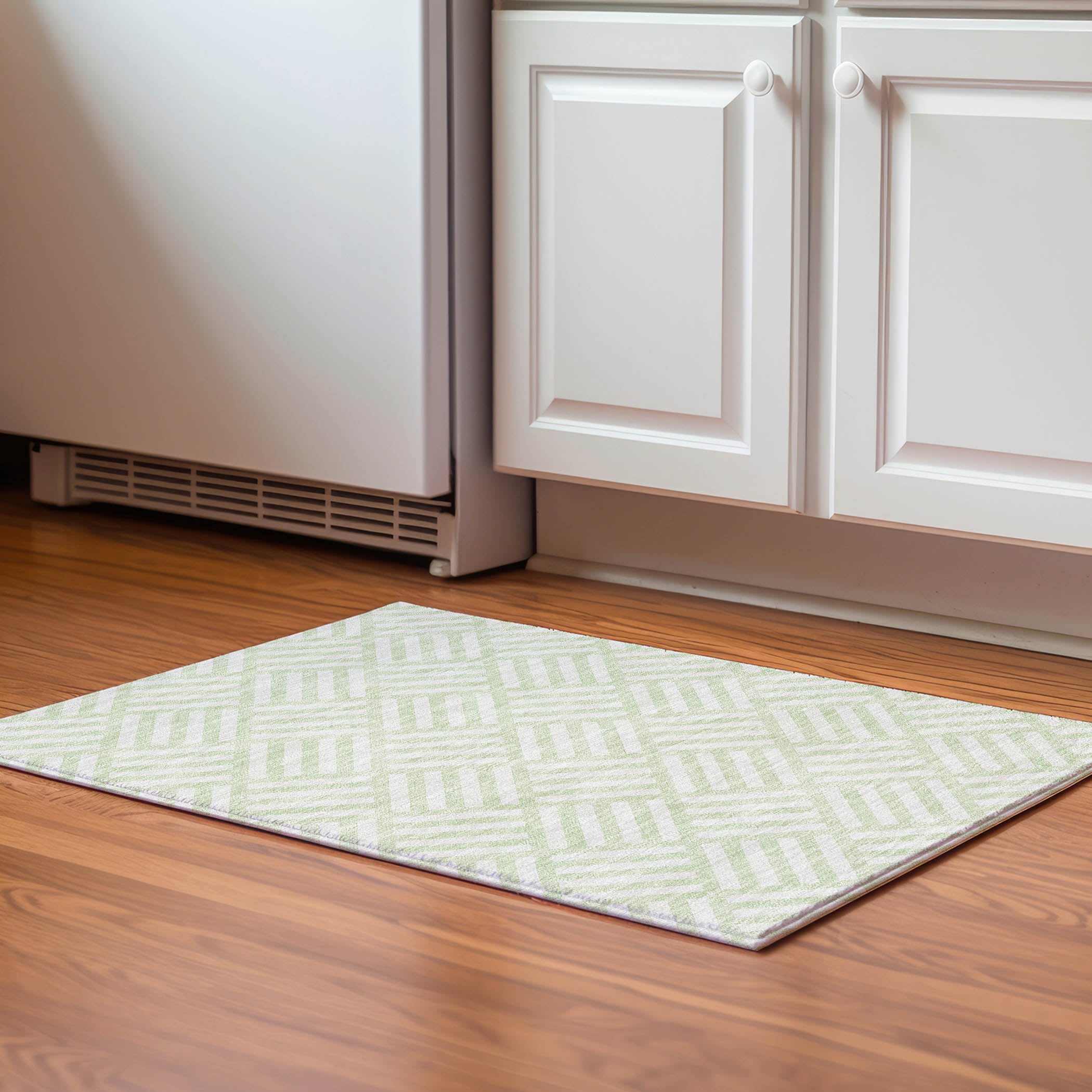 Addison Rugs AMF620MZ20X30 Mayfield AMF620MZ 2 x 3 (ft) Loomed Polyester Mint Rectangular Indoor Geometric Machine washable Area rug