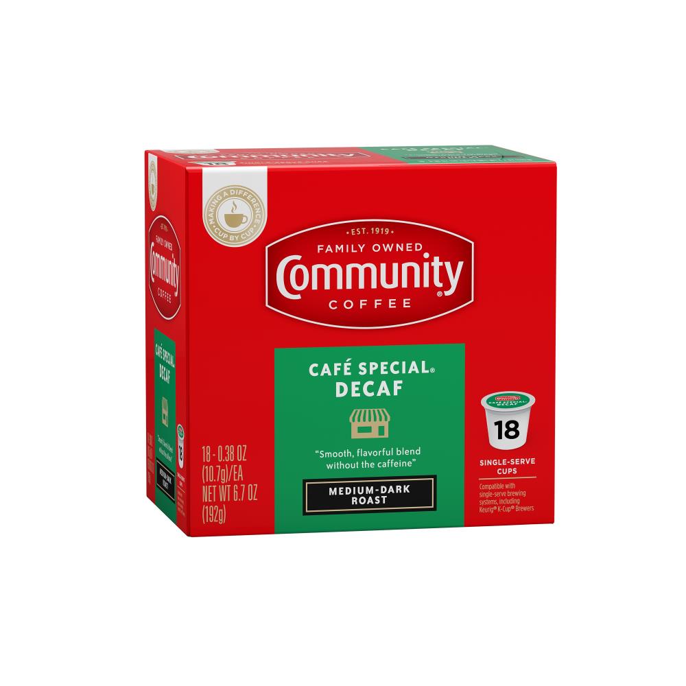 Community Coffee Decaf 72-Pack Decaffeinated Cafe Special Decaf Single ...