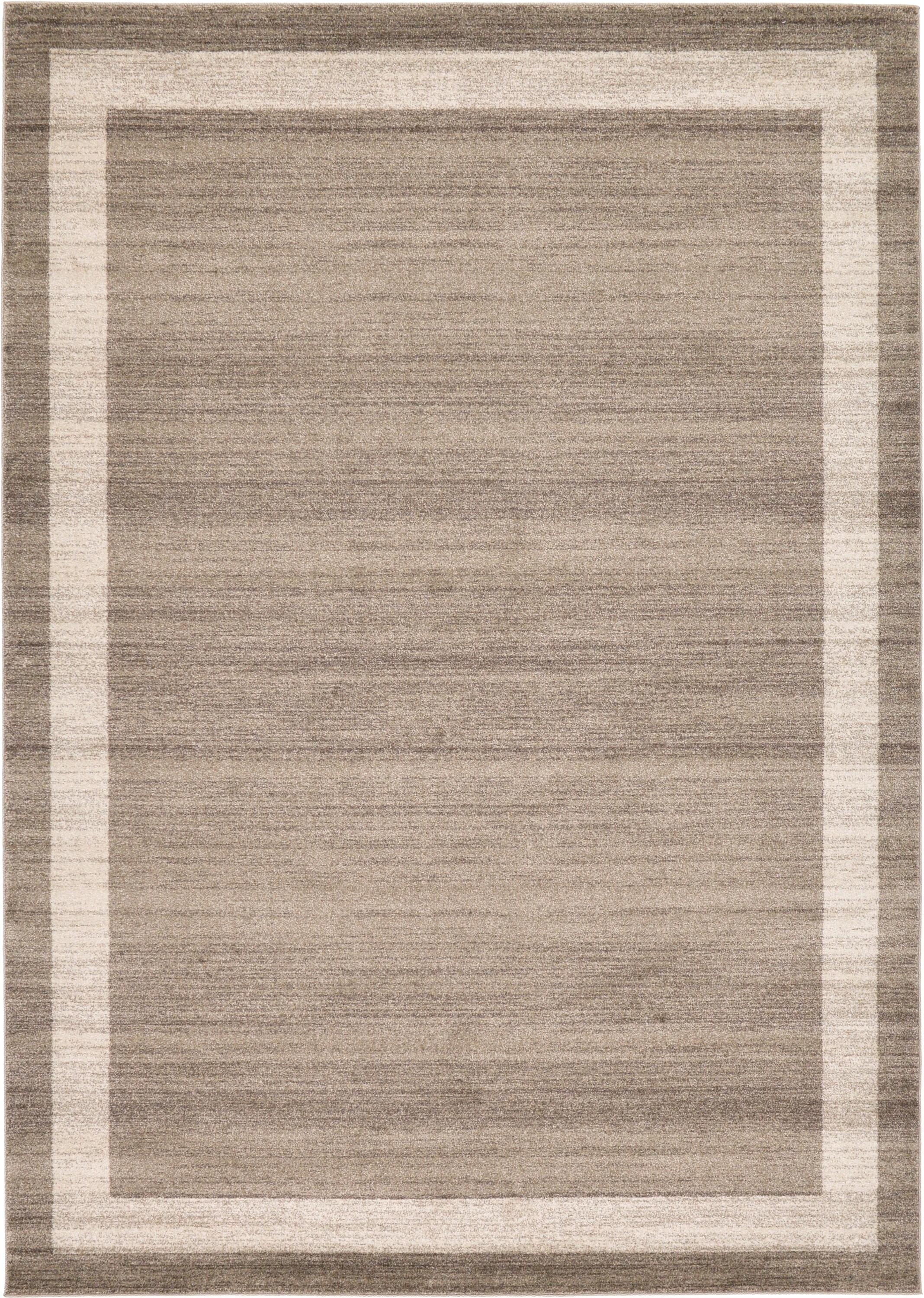 Unique Loom Maria Del Mar 2 x 3 Light Brown/Beige Indoor Border Industrial Area Rug
