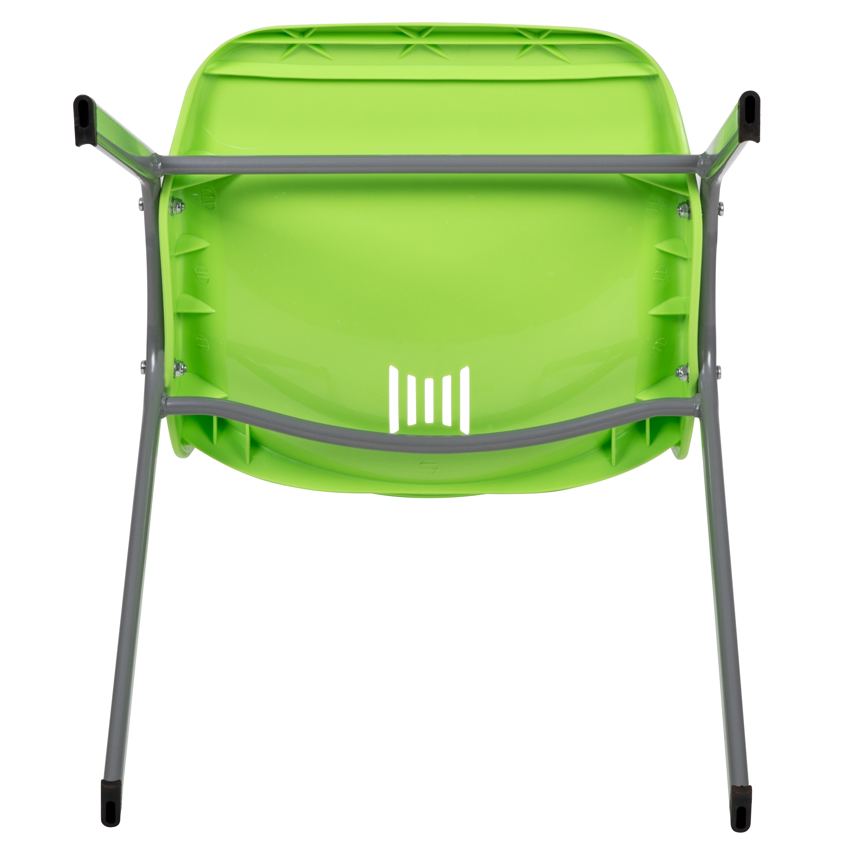 Green Ergonomic Metal Frame Stacking Chair