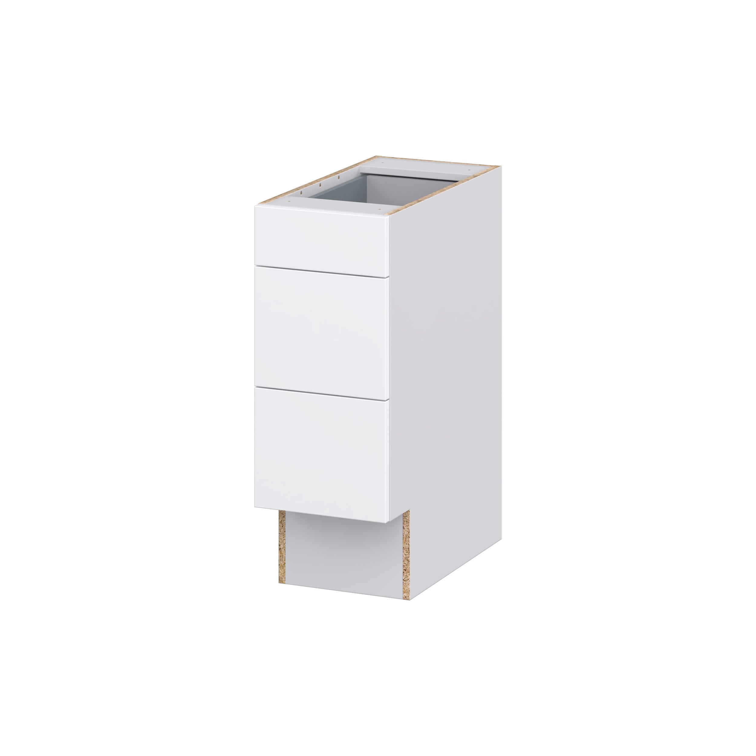Hugo&Borg Savane 12-in W x 32.5-in H x 25-in D Textmel 3-Drawer Base Fully Assembled Cabinet (Flat Panel Style)