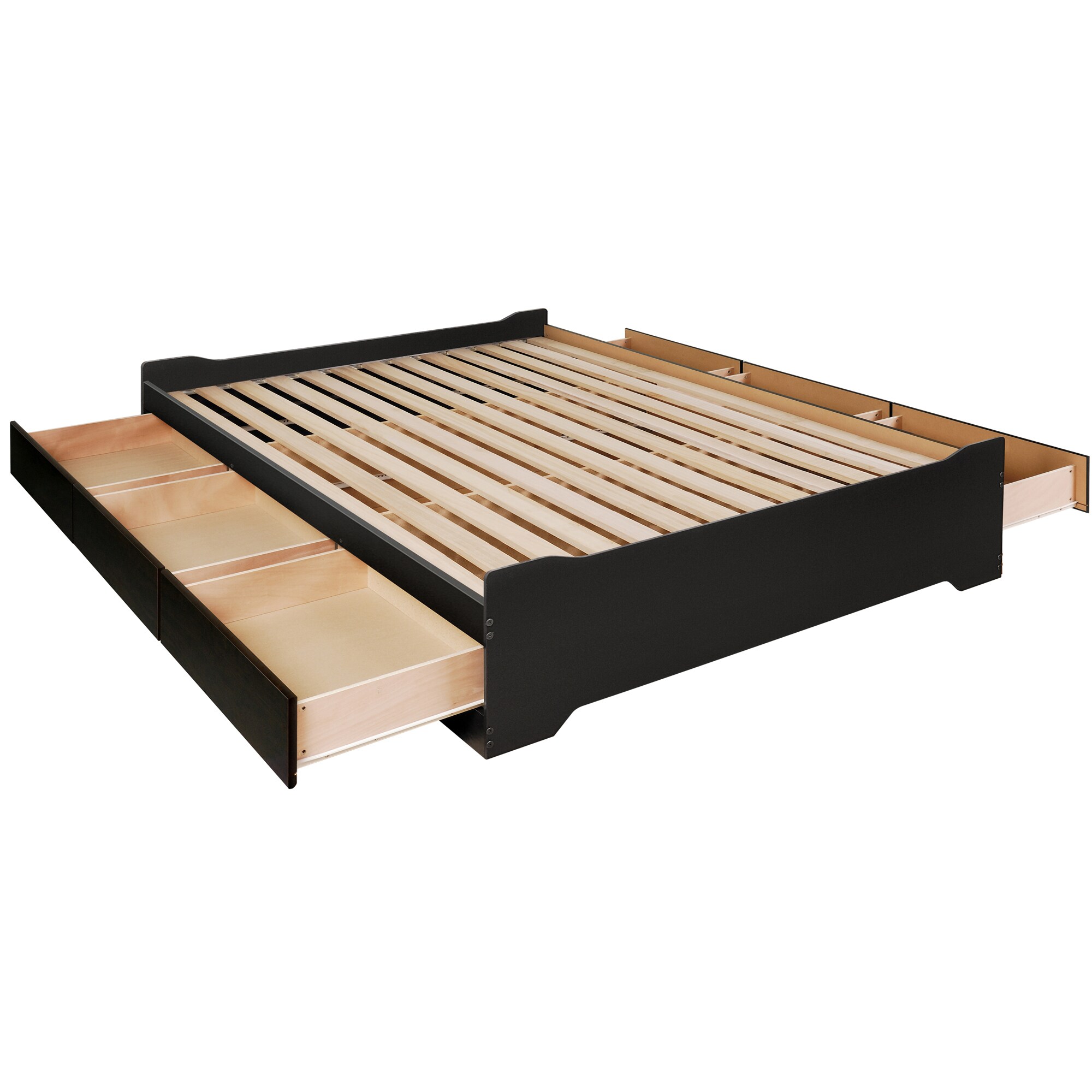 Prepac Mate's Black Full Composite Platform Bed with Storage in the ...
