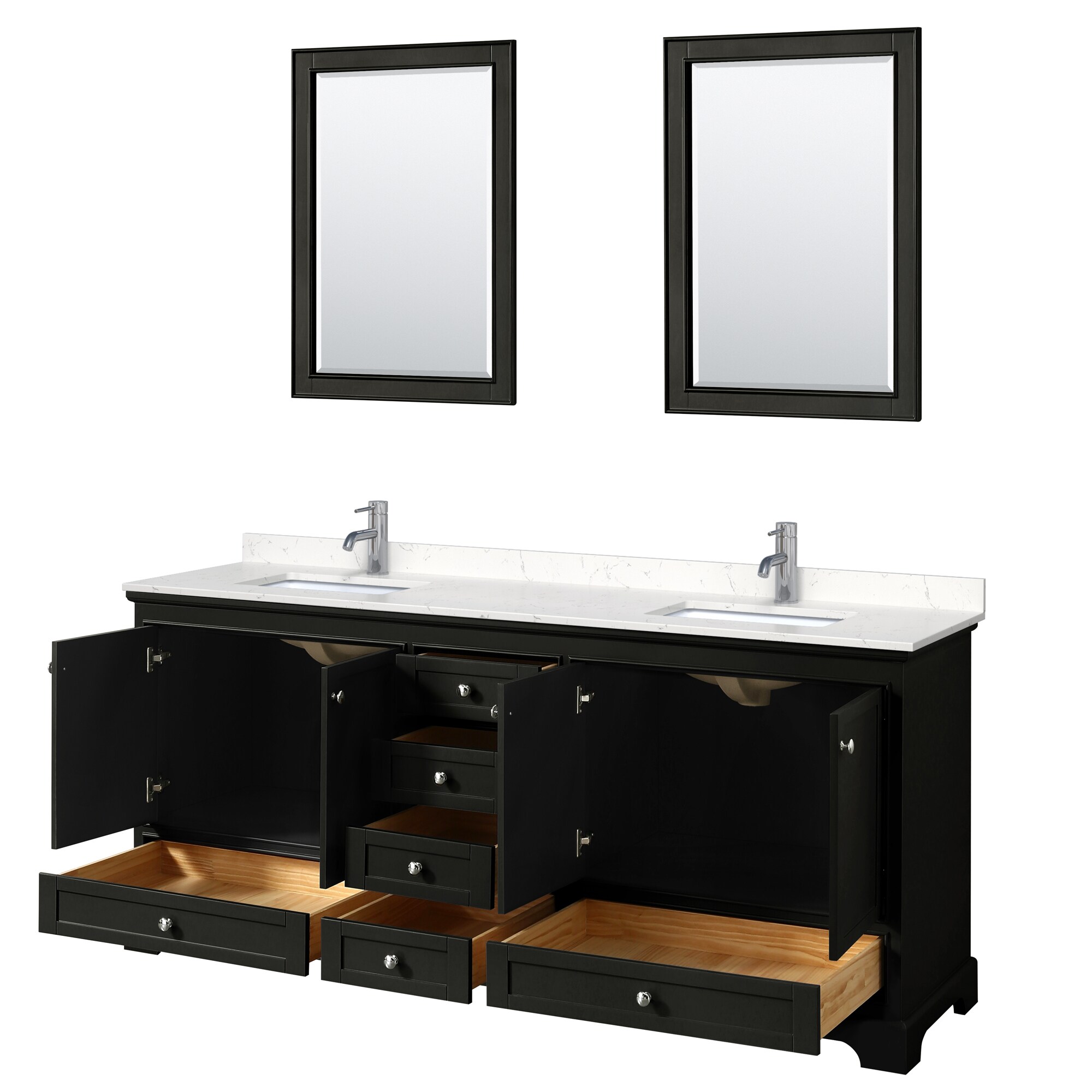 Wyndham Collection WCS202080DDEC2UNSM24 Bath-Vanity-Combo - View #2