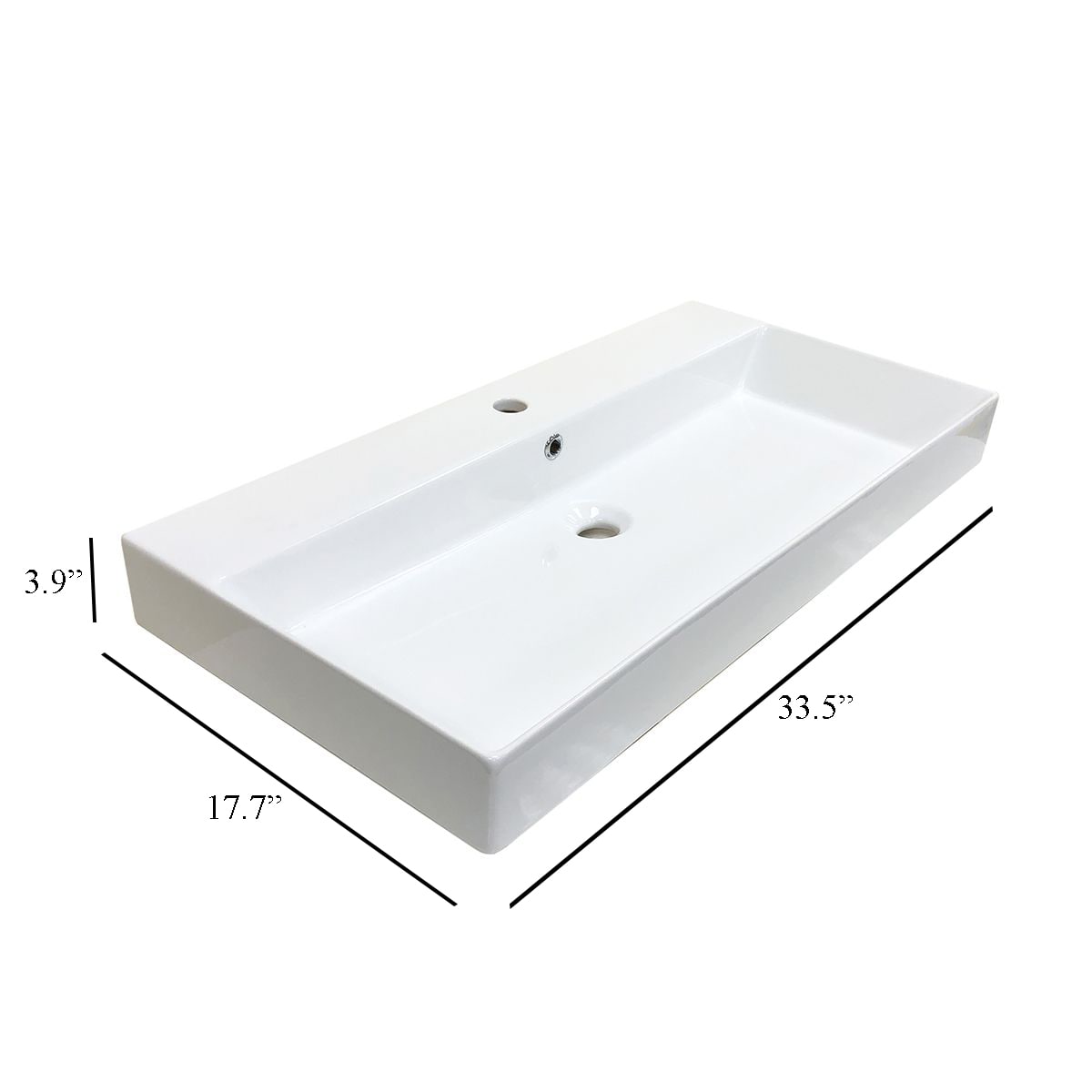 Ws Bath Collections Energy Ceramic White Ceramic Wall-mount Rectangular 