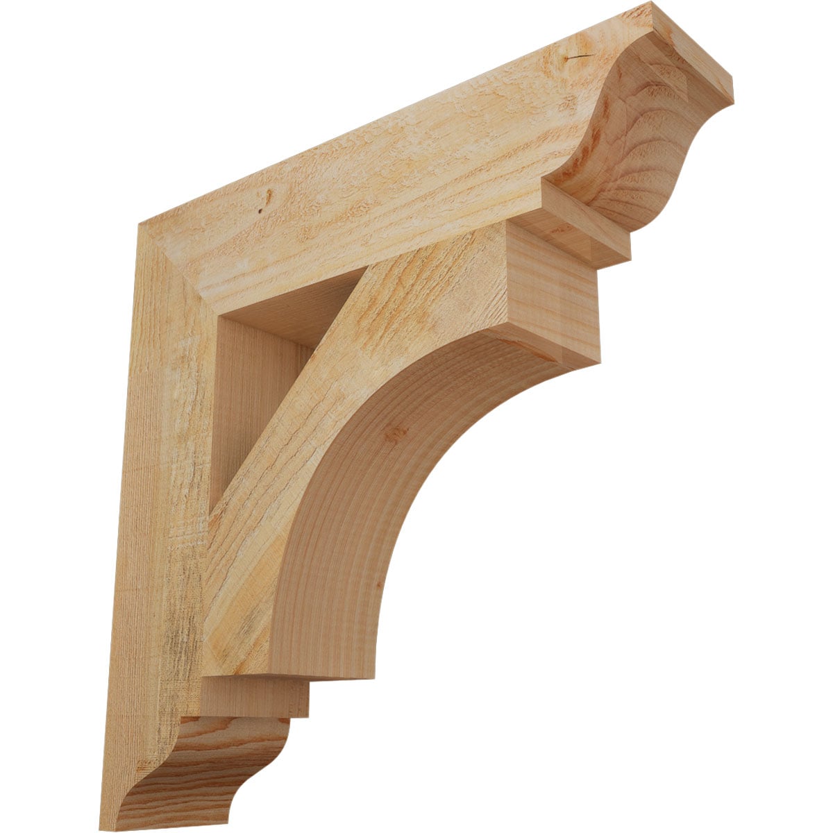 Ekena Millwork BKT04X18X18WTL01RDF Westlake traditional rough sawn 4-in x 18-in x 18-in Douglas fir Brown Wood Standard bracket
