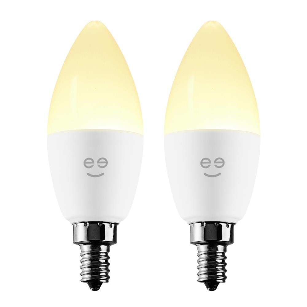 2-Pack Candelabra LED Bulb Smart Light Bulb Chandelier Light Bulbs Dimmable 40W Equivalent WiFi Light Bulbs Compatible with Alexa and Google Home Smart Bulb Great for Ceiling Fan 2700K