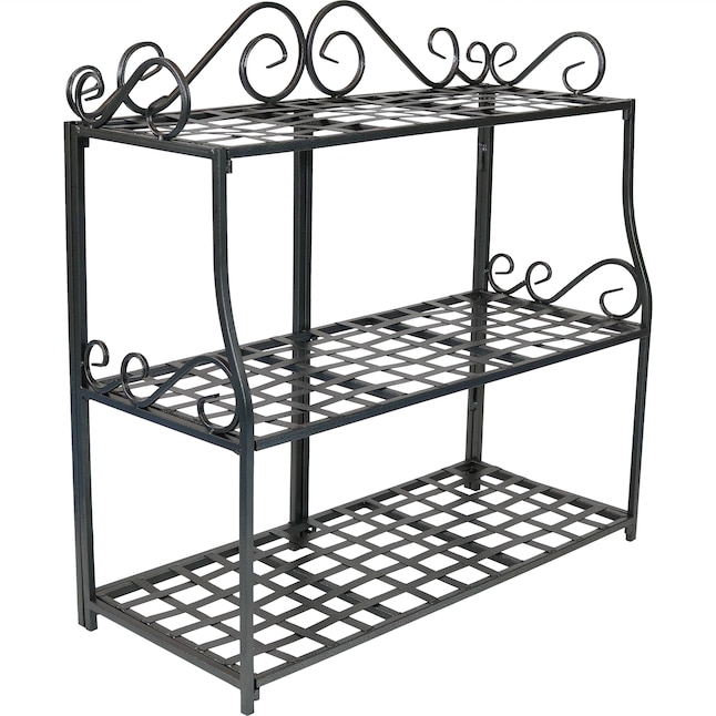 Plant Stands, Wrought Iron Plant Stand With Shelves