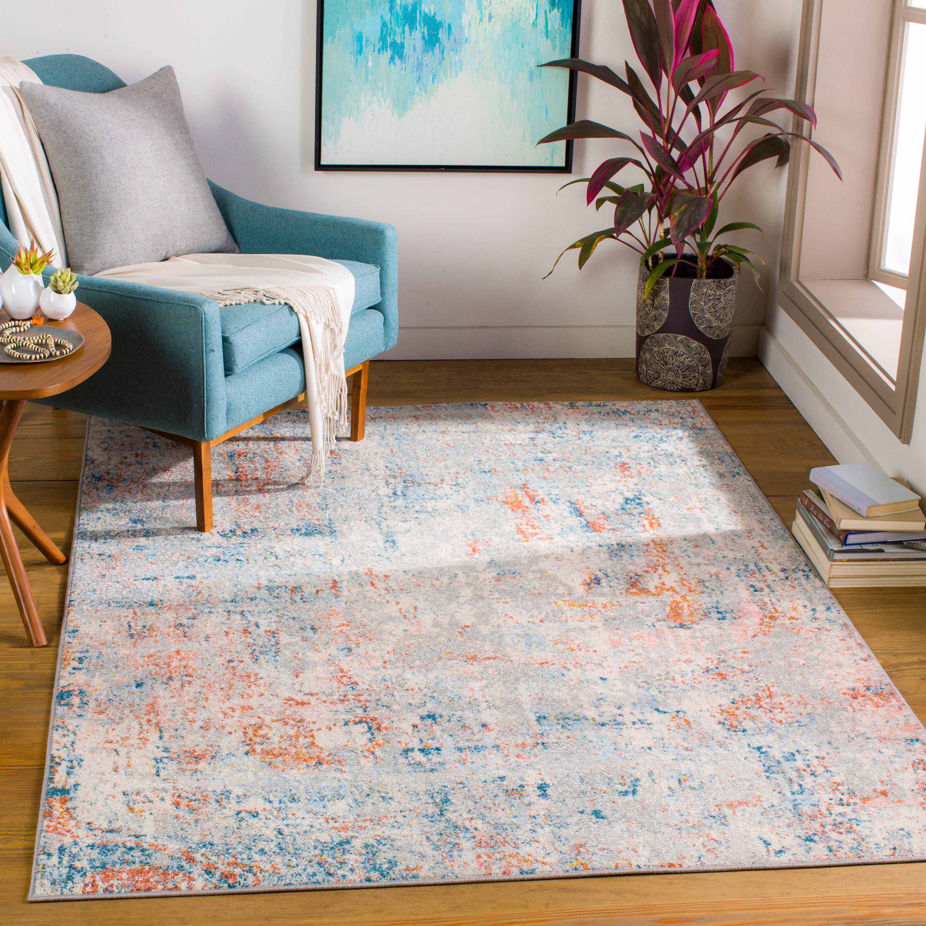 Surya CHE2356-710103 Chester 8 X 10 (ft) Light Grey Indoor Abstract Mid-century Modern Area Rug