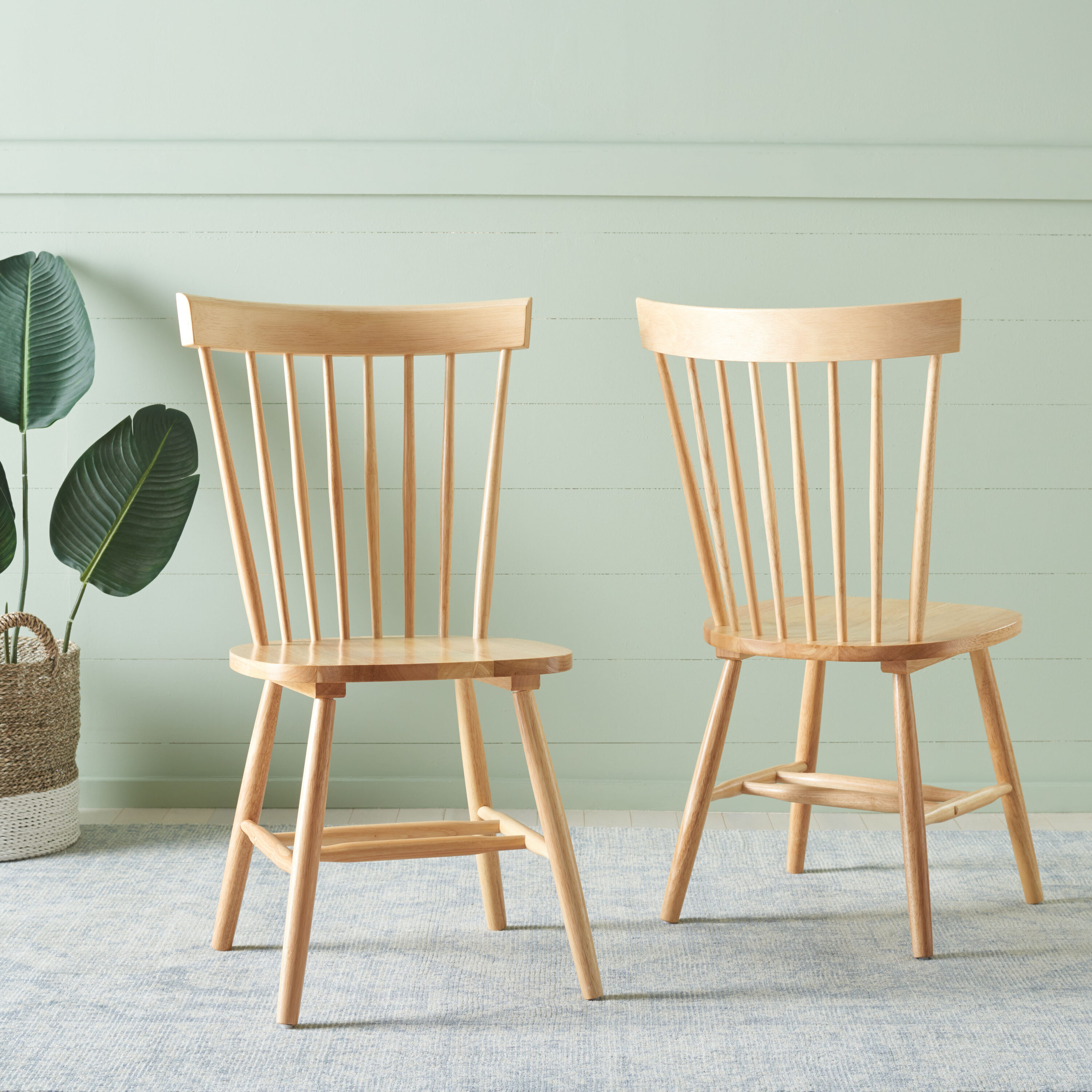 Safavieh AMH8500F-SET2 Casual Dining Side Chair (Wood Frame)