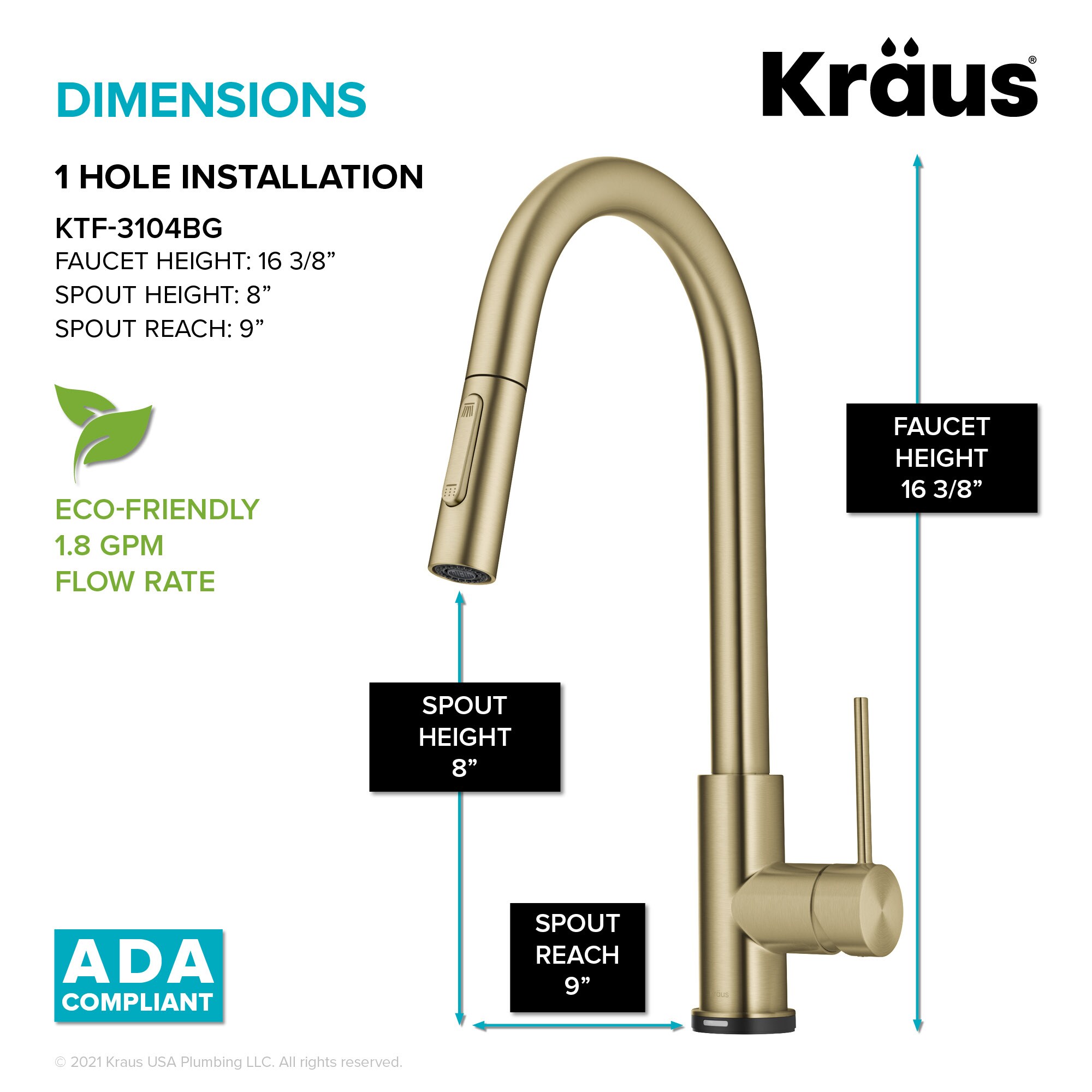 Kraus KTF-3104BG Kitchen-Faucets - View #9