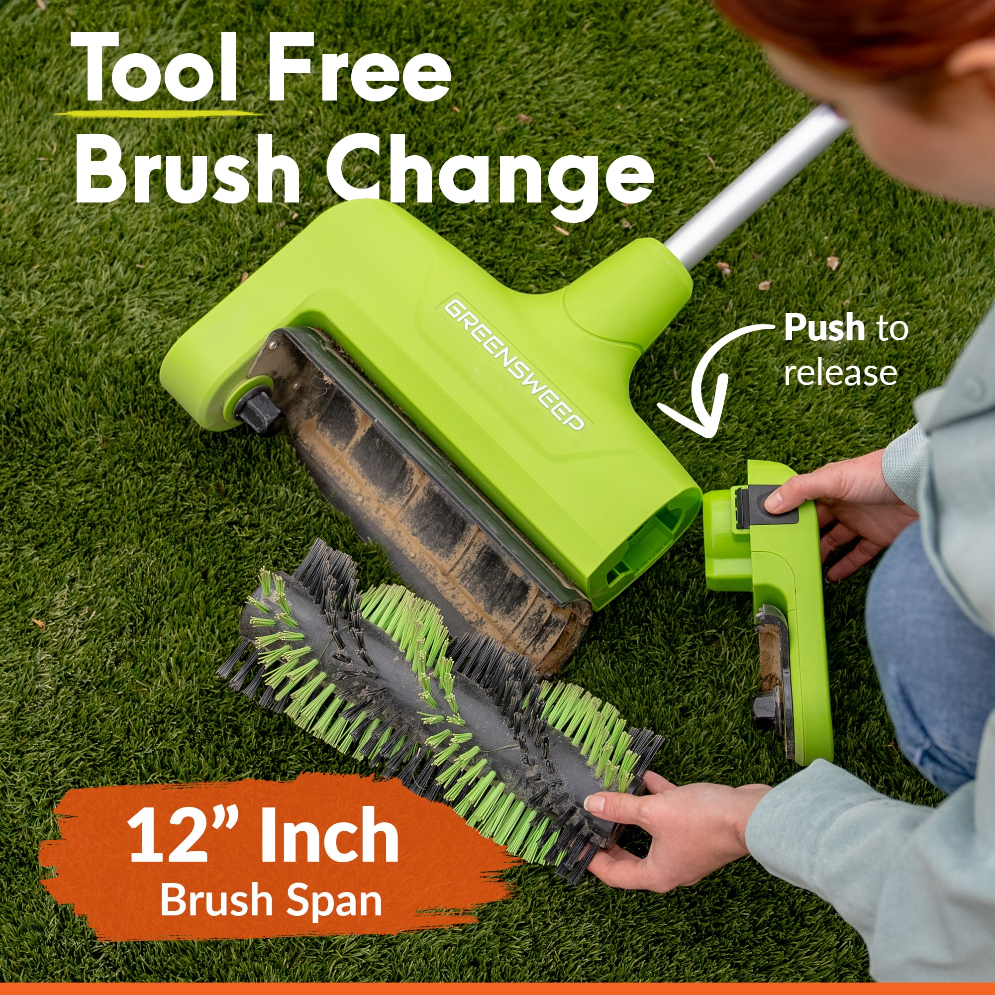 GreenSweep Reviver 12-in Corded Electric Artificial Turf Sweeper
