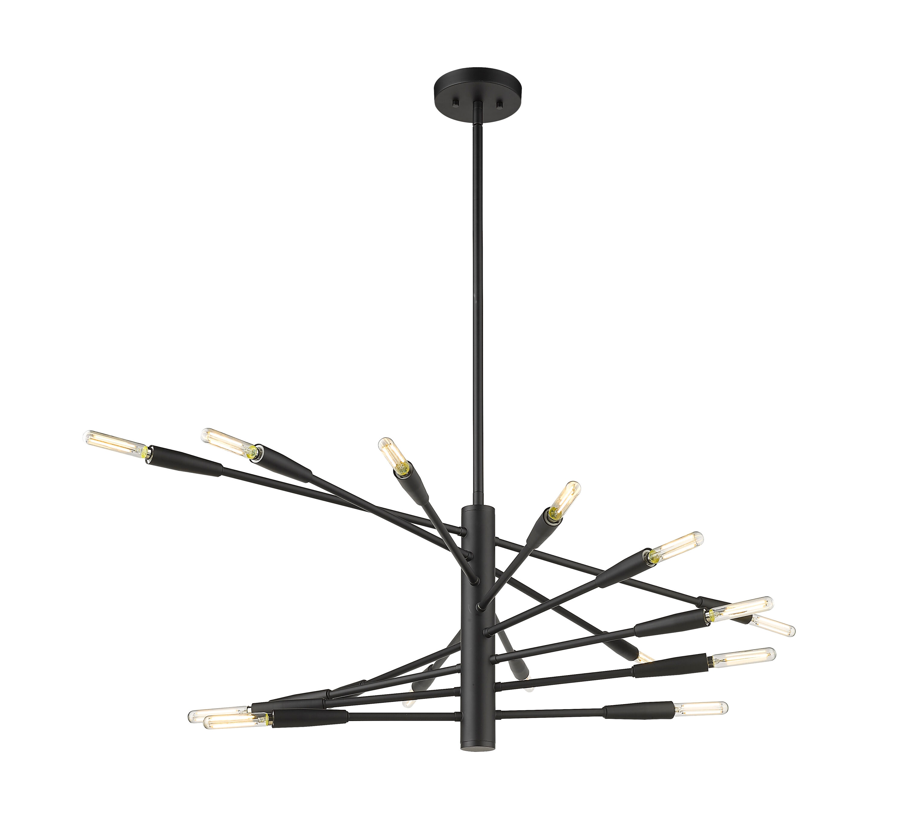 Ascension Matte Black 16-Light Adjustable Arm Chandelier