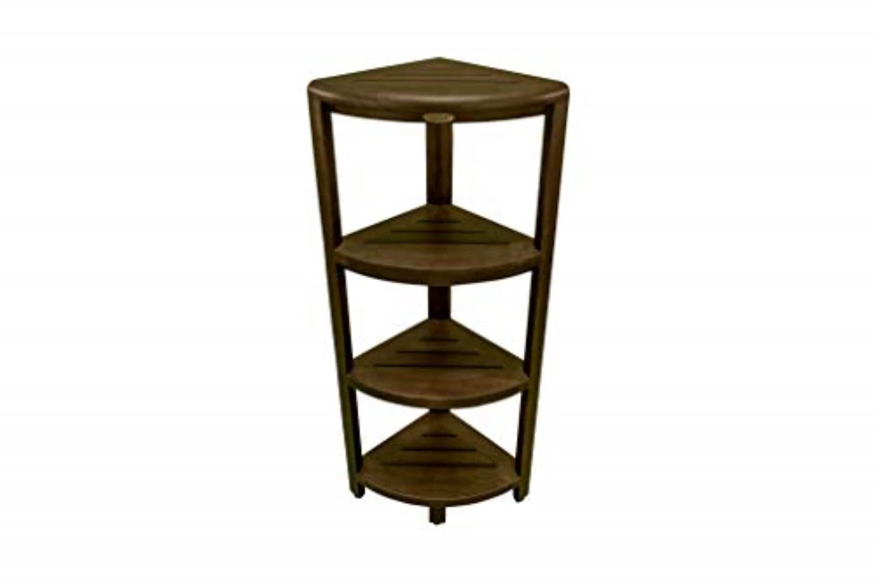 CoastalVogue DT181-L Woodland Brown Teak Freestanding Shower bench