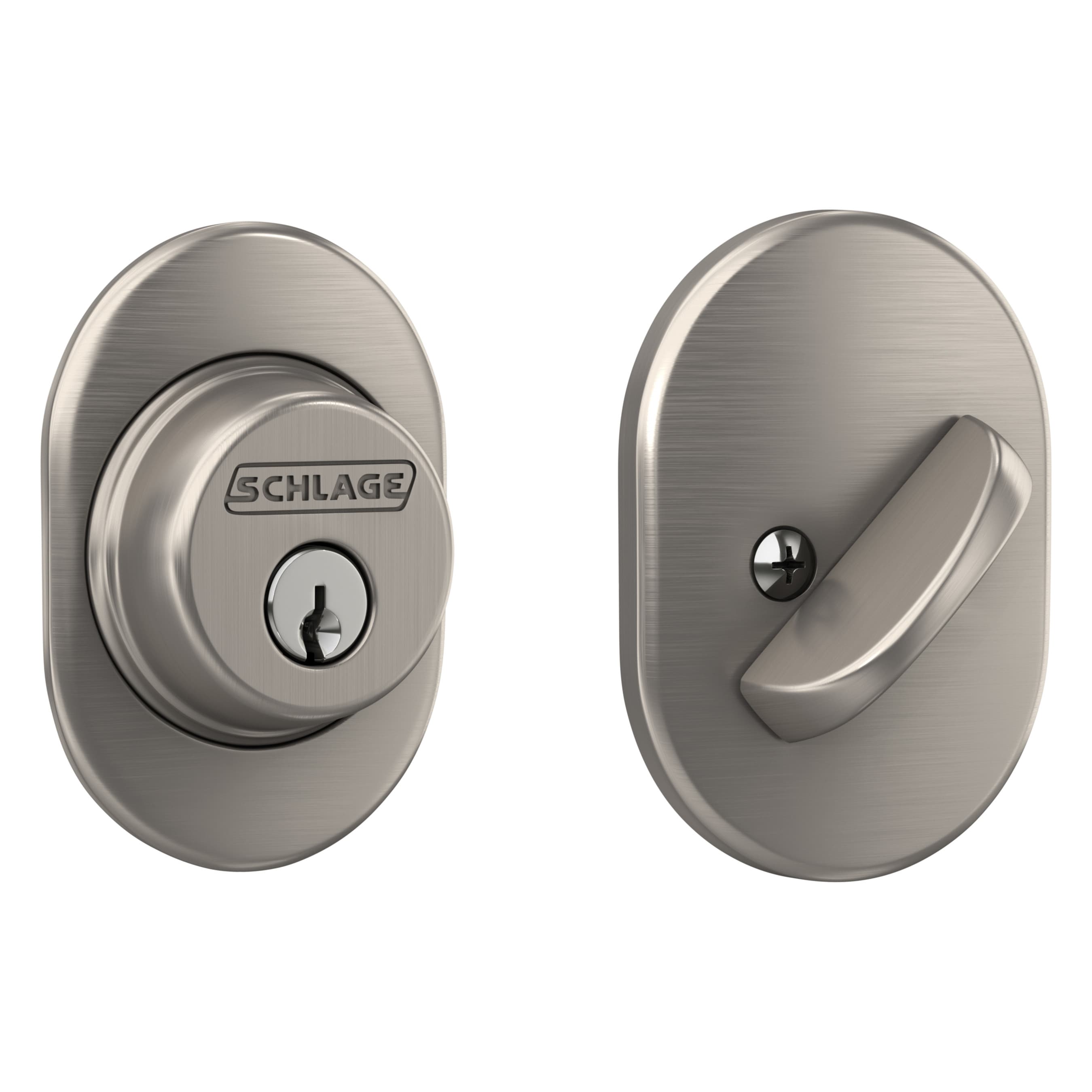 Schlage B60 RMN 619 Remsen Satin Nickel Single Cylinder Deadbolt