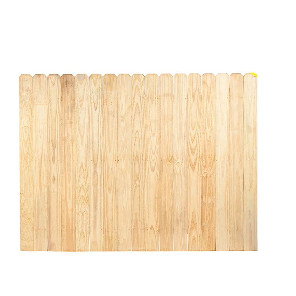 Outdoor Essentials 6 ft. H x 8 ft. W Pressure-Treated Pine Dog-Ear