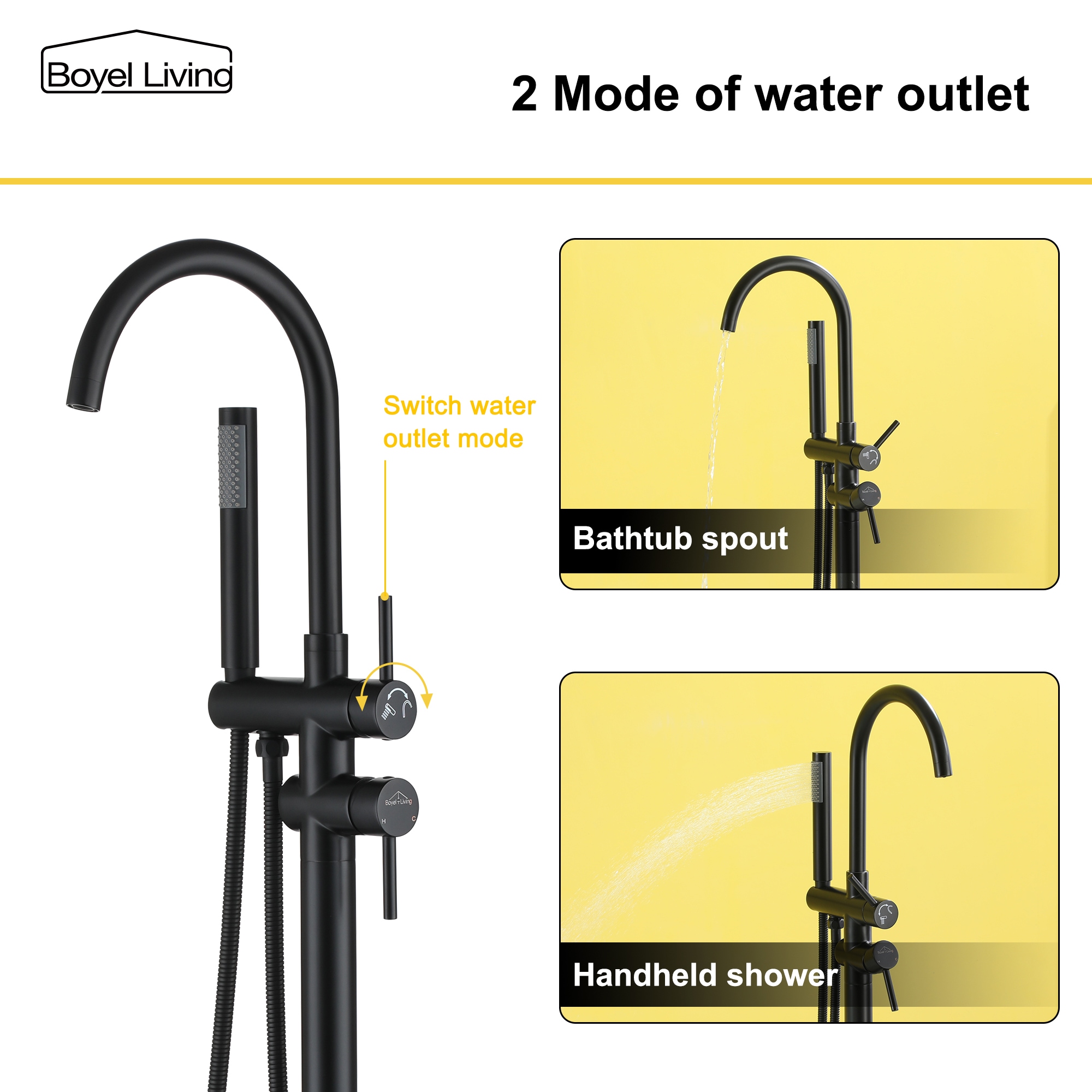 Clihome SMD-BTF06B Roman-Tub-Faucets - View #6