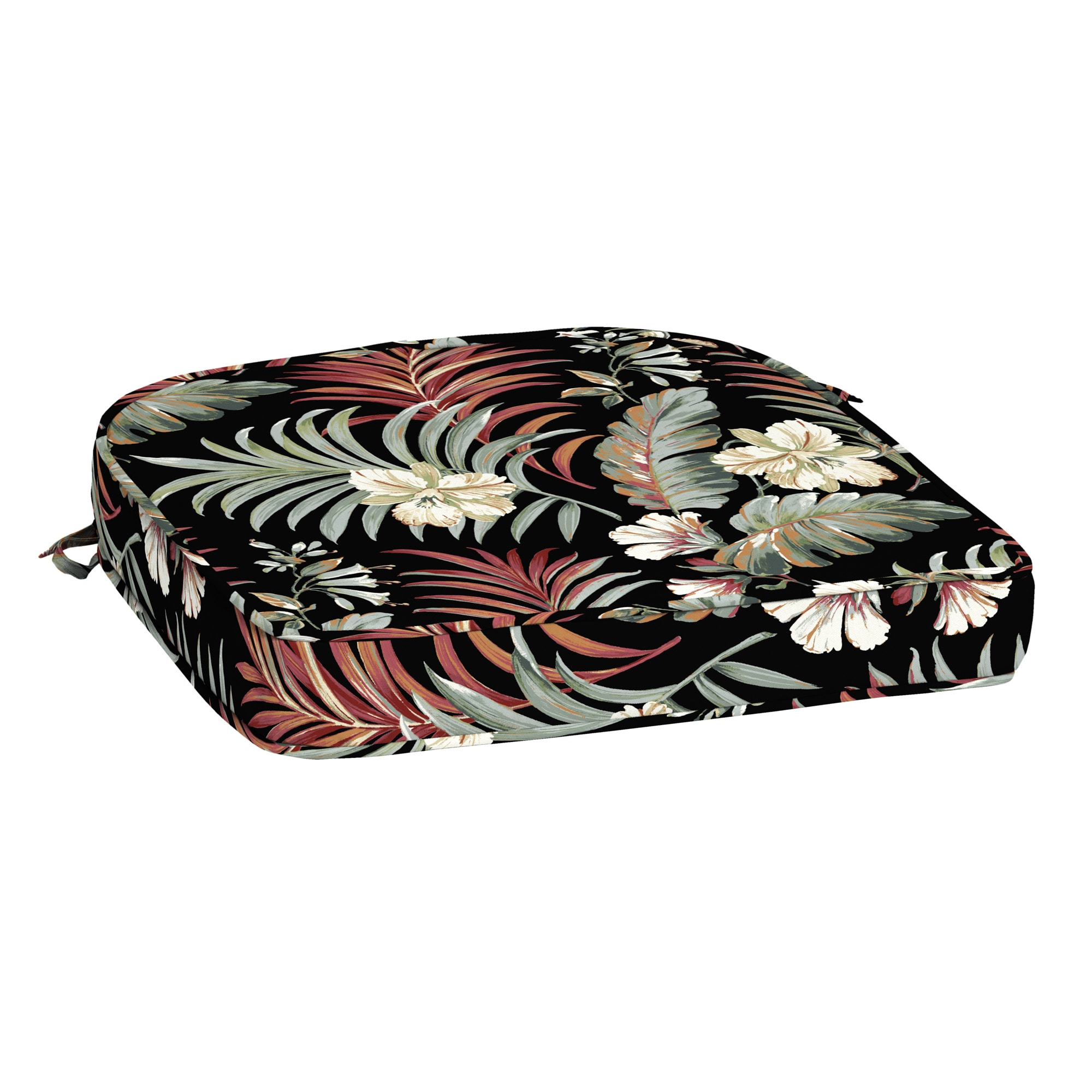 ARDEN ZM0CF01B-DKZ1 ProFoam Essentials 19-in x 20-in Simone Tropical Patio Chair Cushion