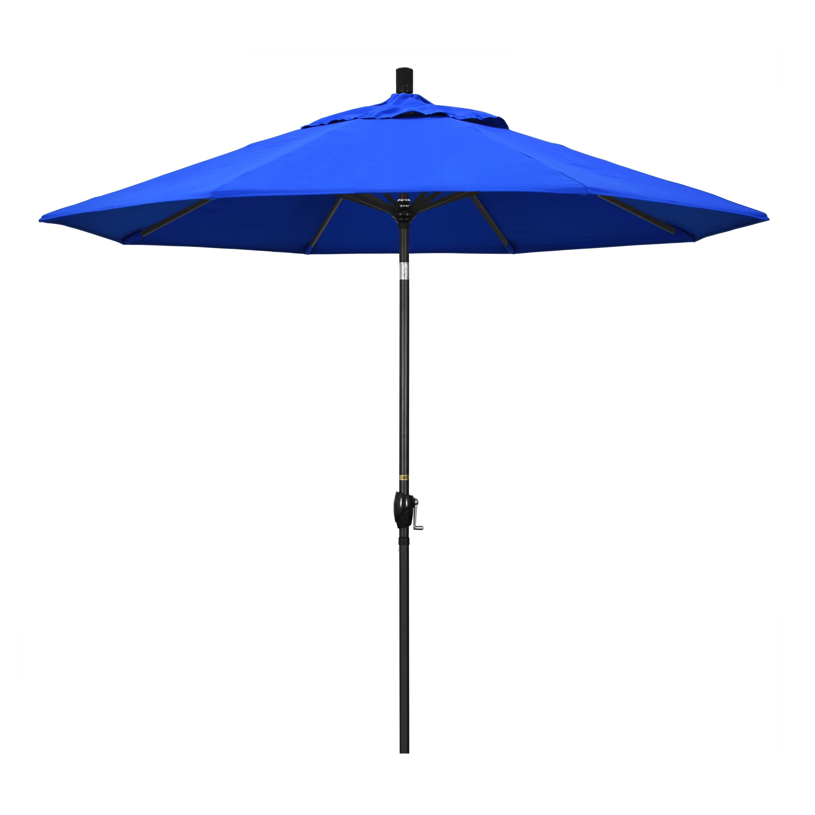 California Umbrella GSPT908302-5401 9-ft Aluminum Blue Push-button Tilt Market Patio Umbrella