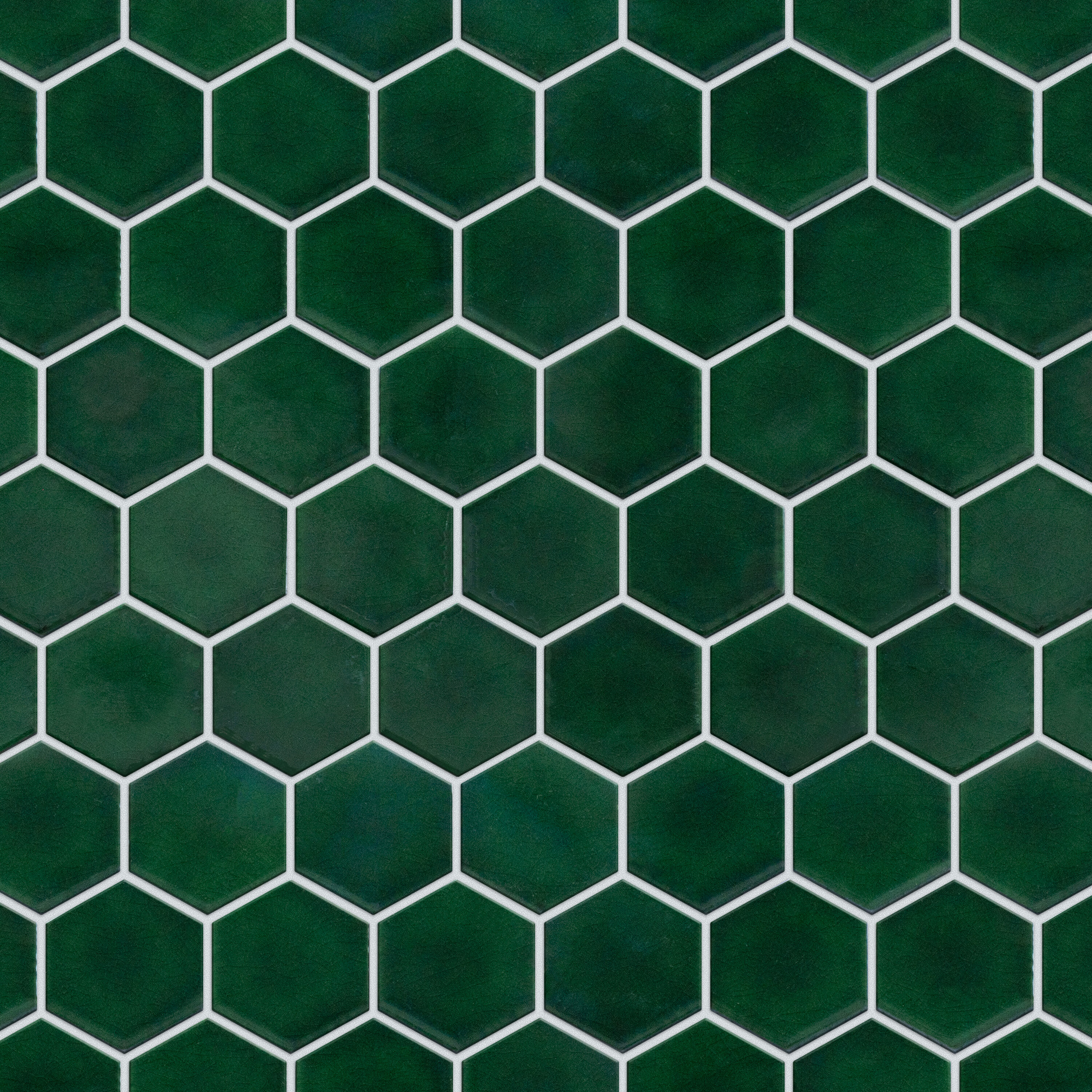 Affinity Tile Metro Ion 2" Hex Emerald 11-in x 13-in Glossy Porcelain Hexagonal Mosaic Wall Tile ( 10-sq ft Carton ) #WJBM2HGEM